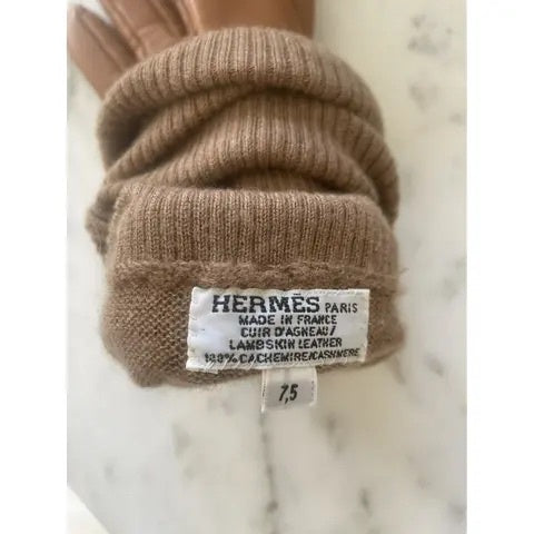 HERMÈS Gants en cuir