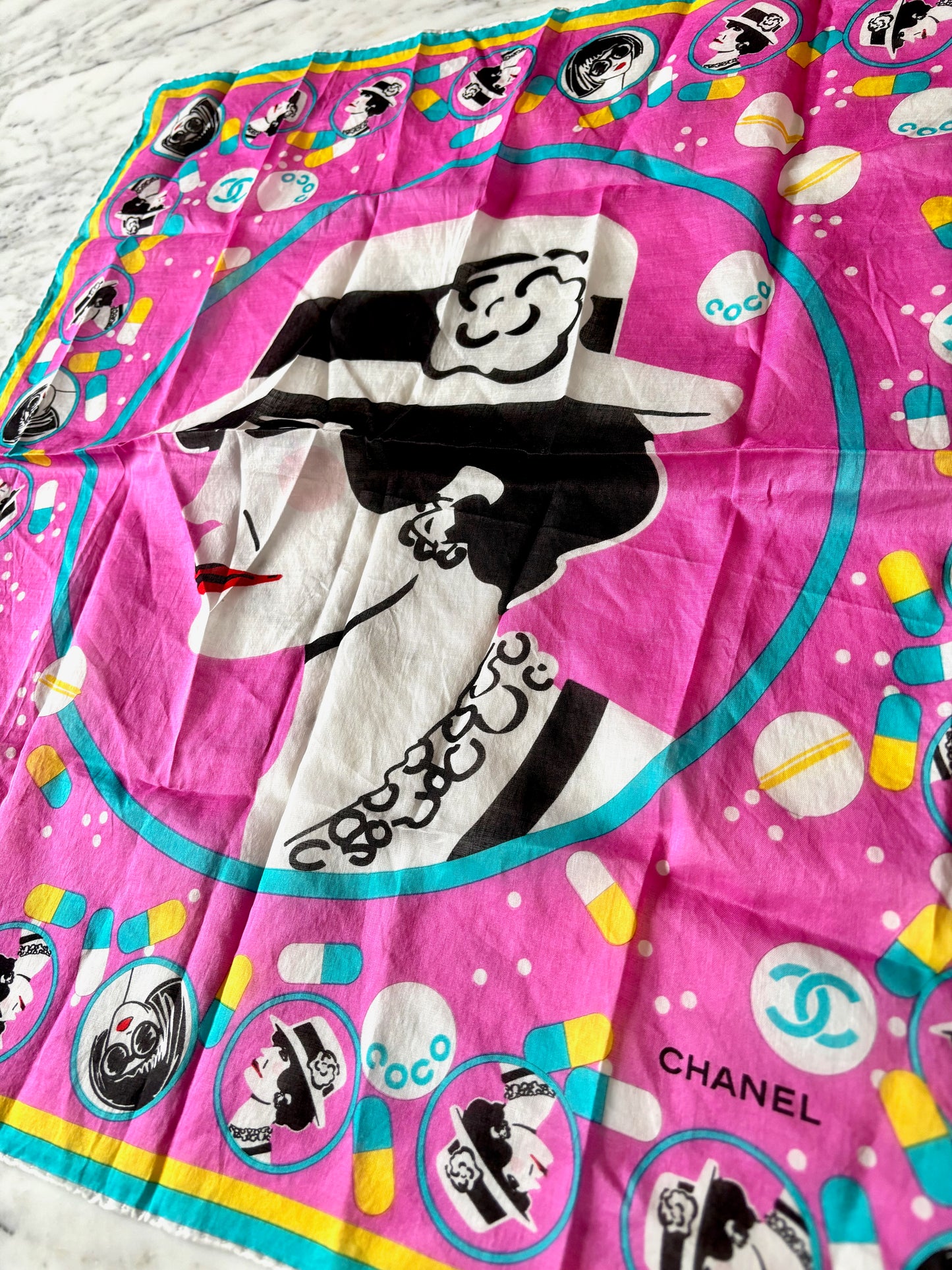 CHANEL Foulard en coton