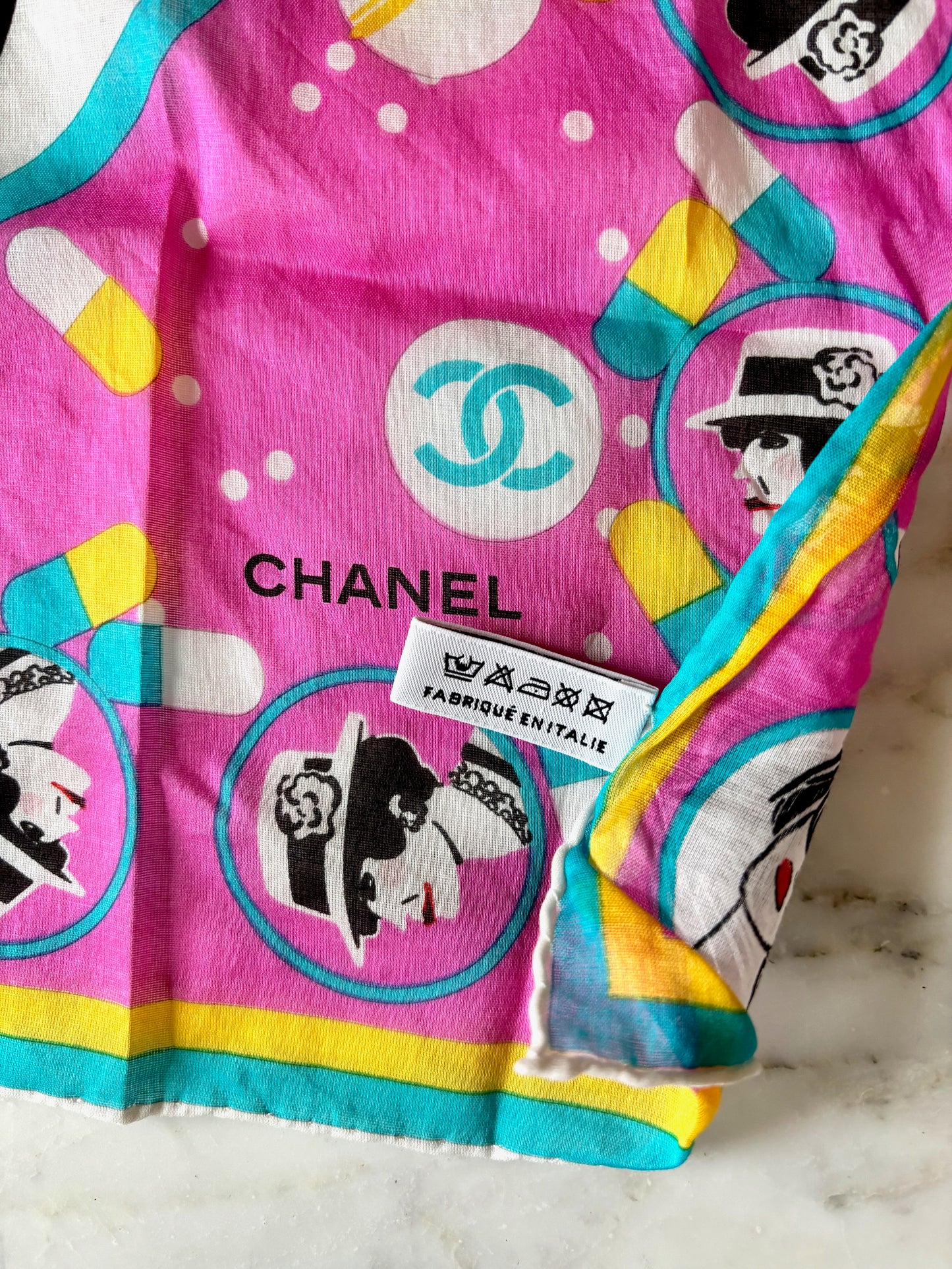 CHANEL Foulard en coton
