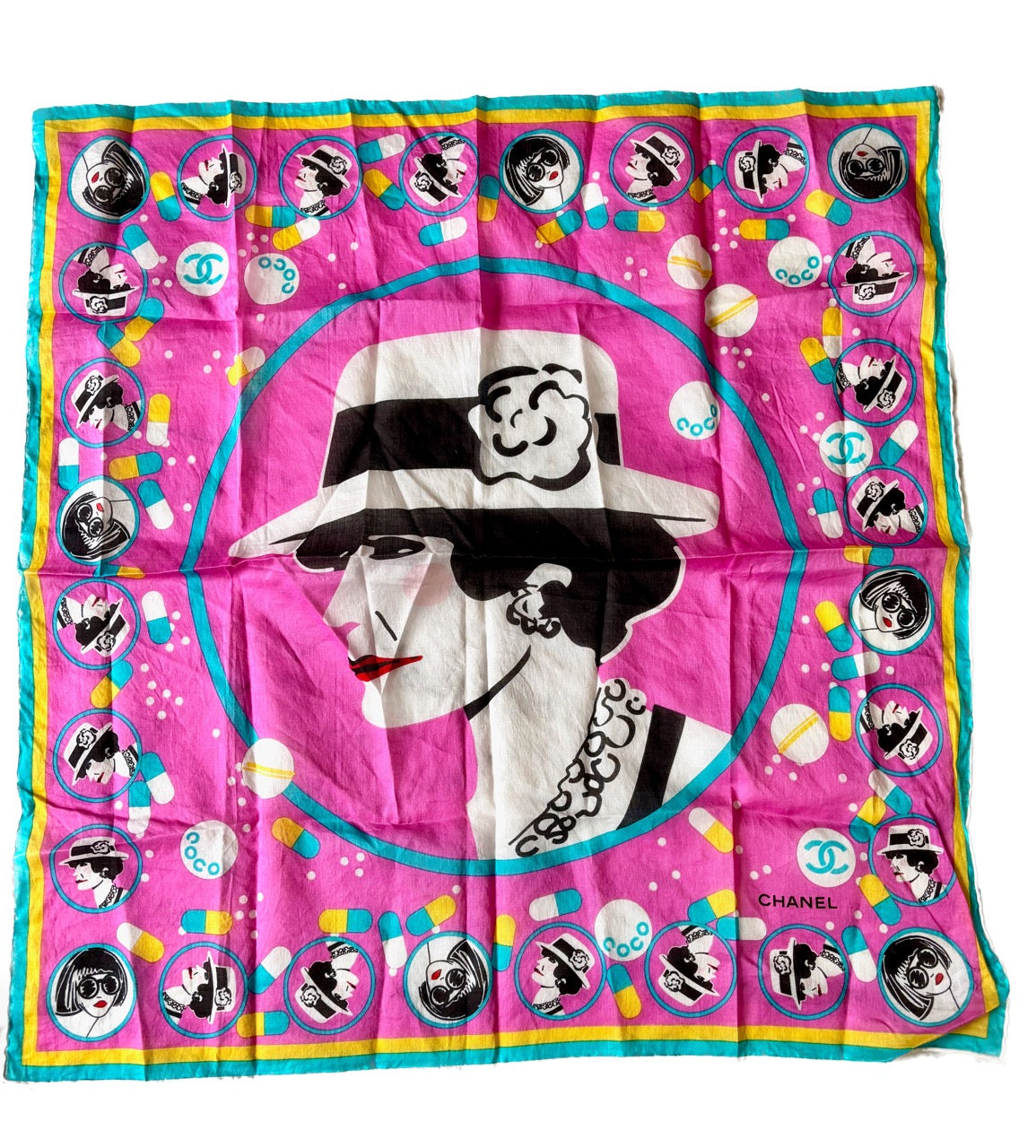 CHANEL Foulard en coton