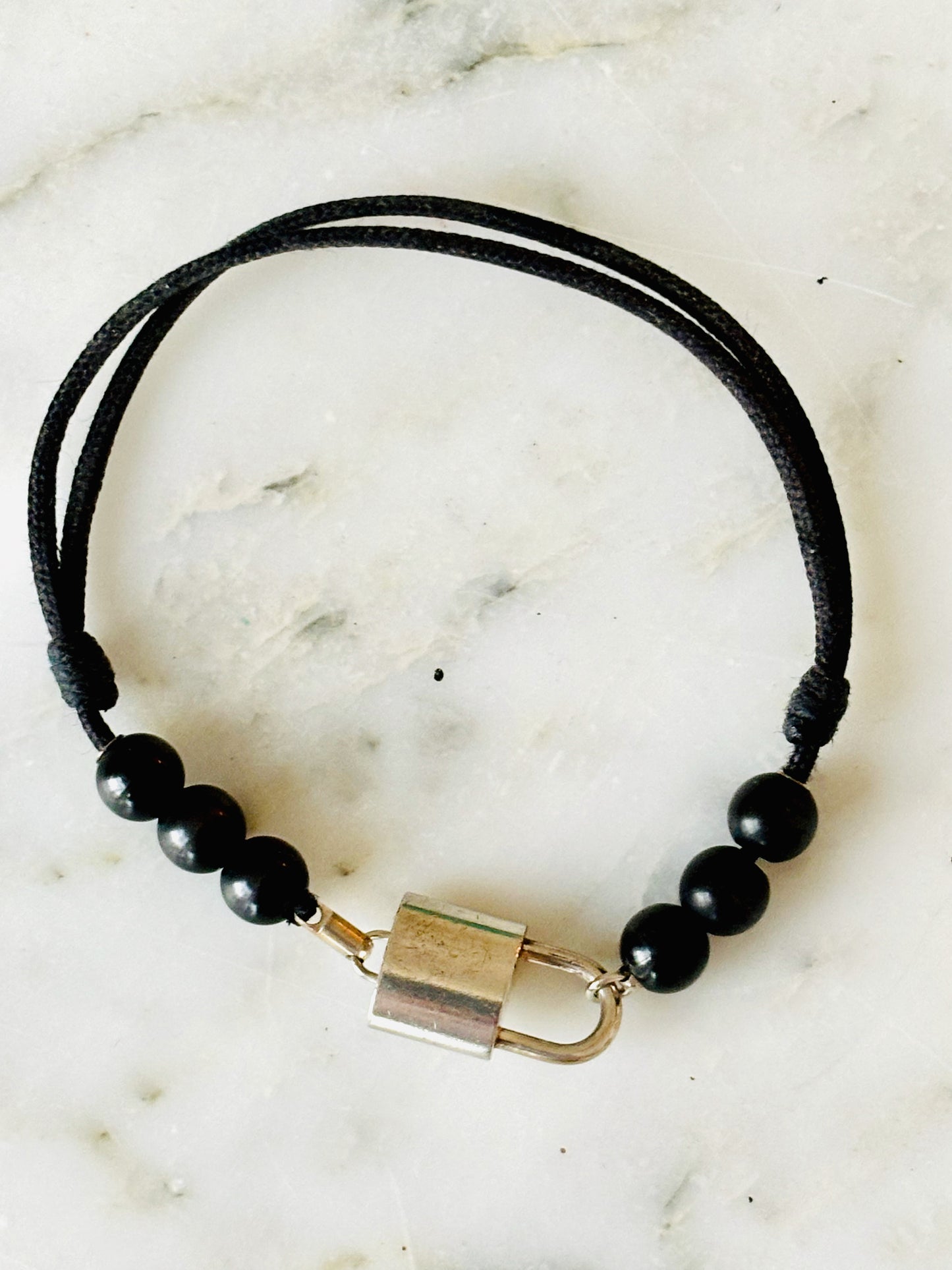 LOUIS VUITTON Bracelet Silver Lockit