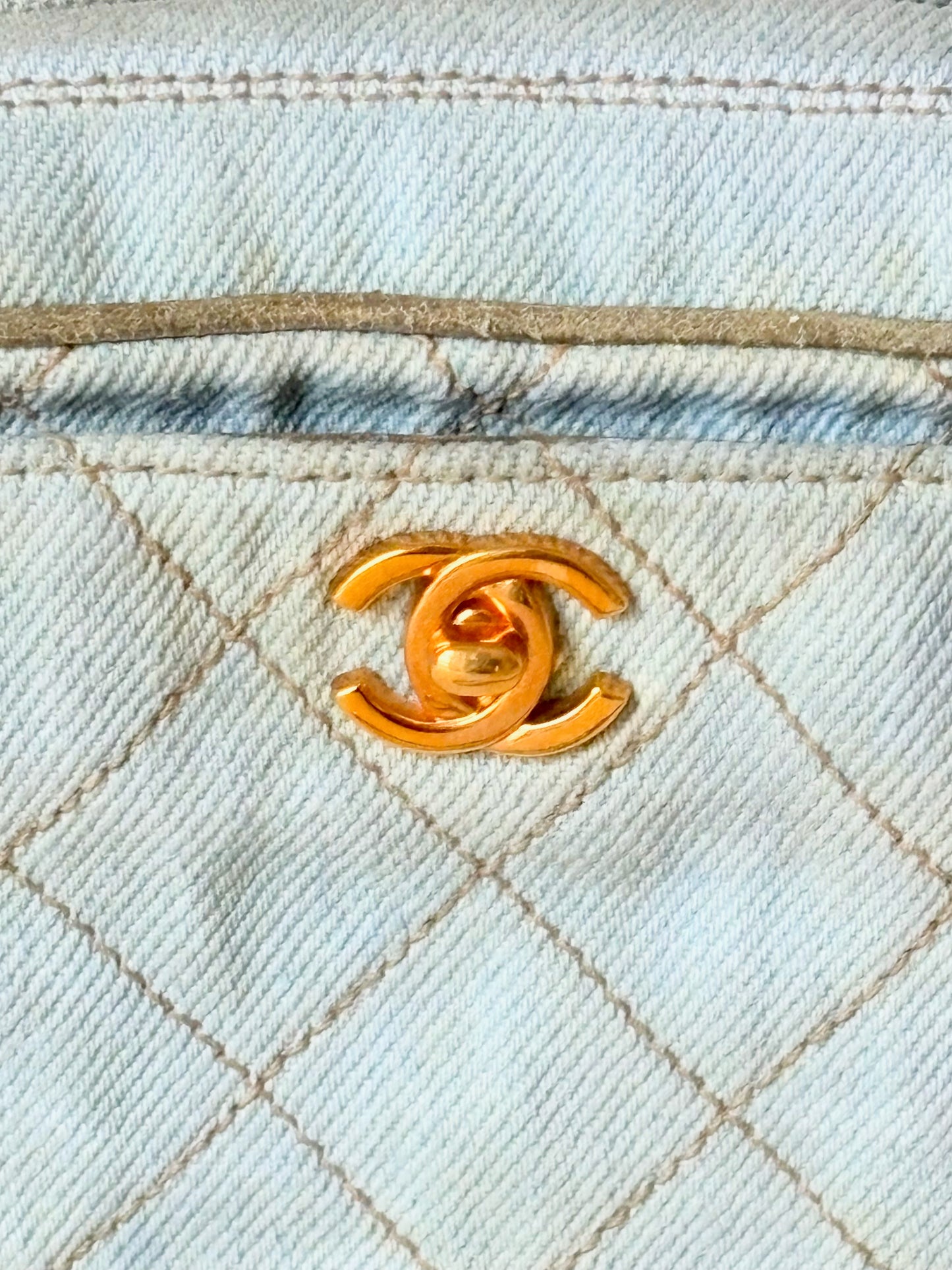 CHANEL Sac Camera Denim