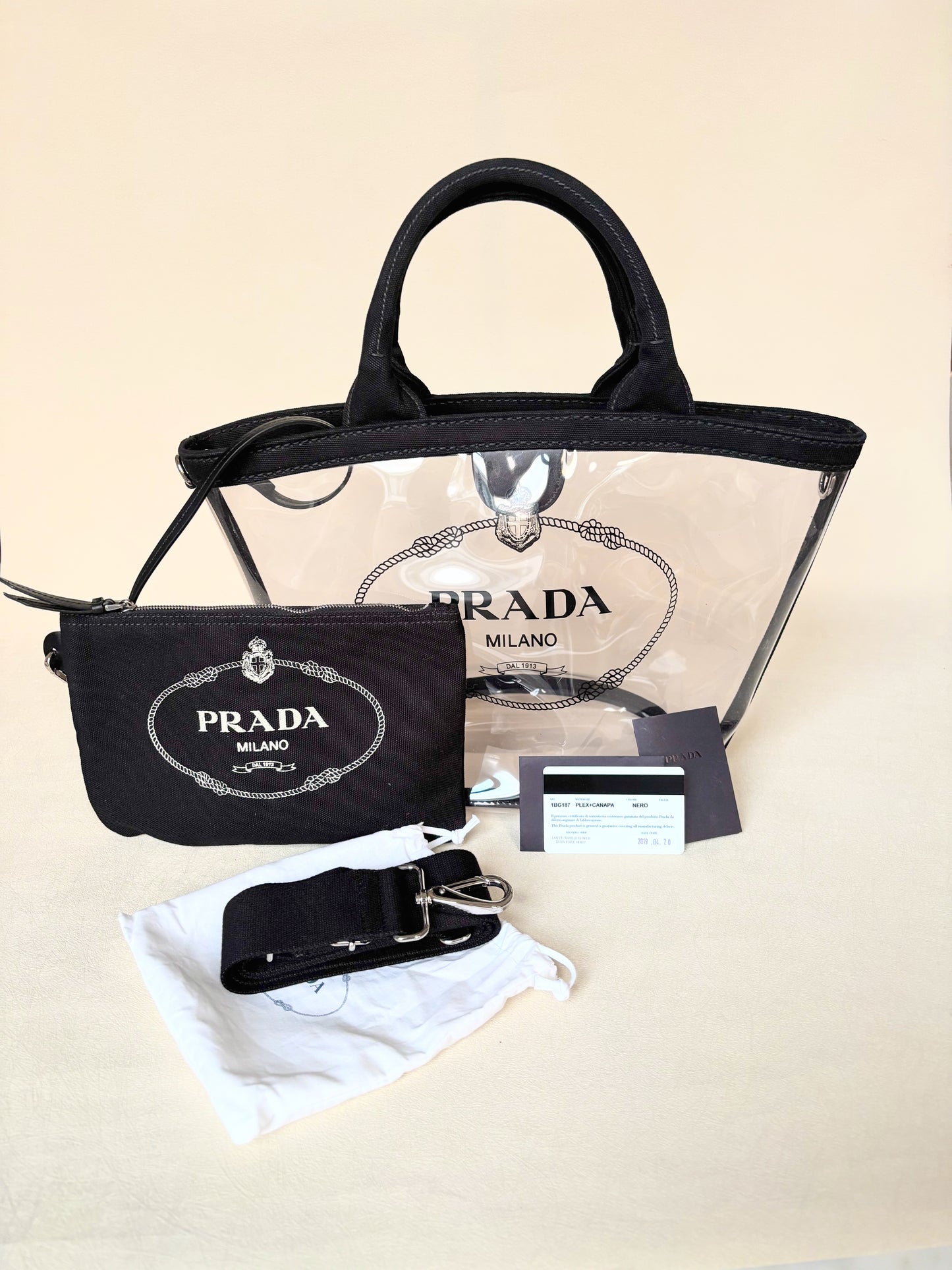 PRADA Sac cabas plexi