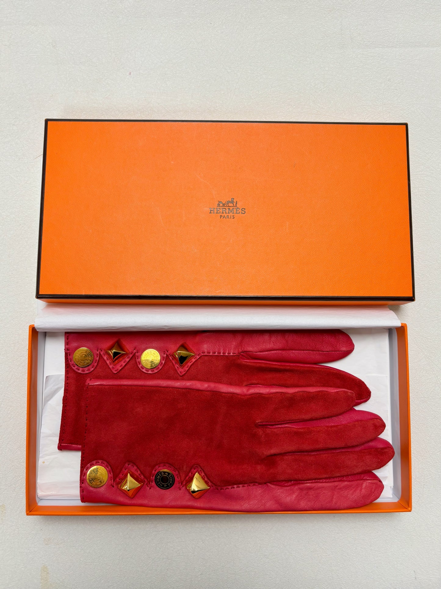 Gants en cuir HERMÈS Médor