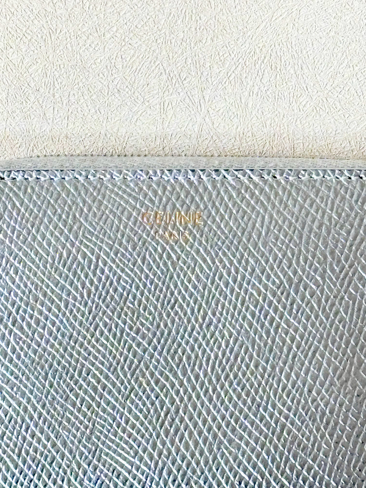 CÉLINE Portefeuille Cuir Argent