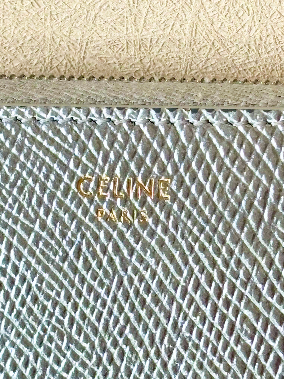 CÉLINE Portefeuille Cuir Argent