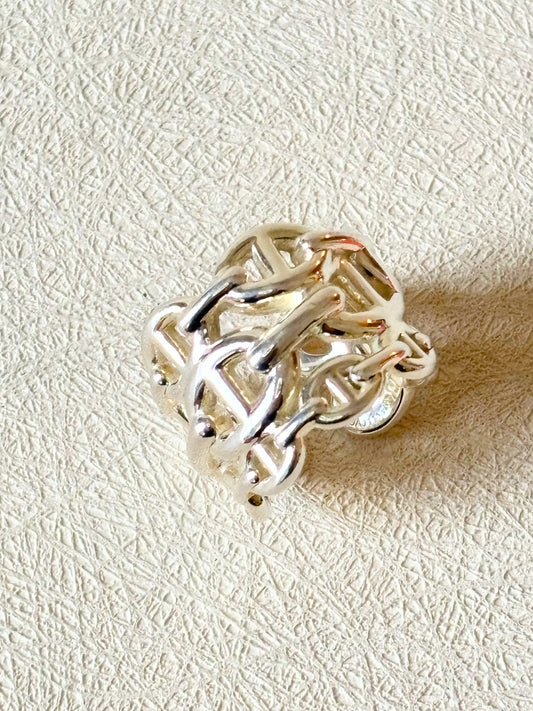 HERMÈS Bague Chaîne d'ancre t.55