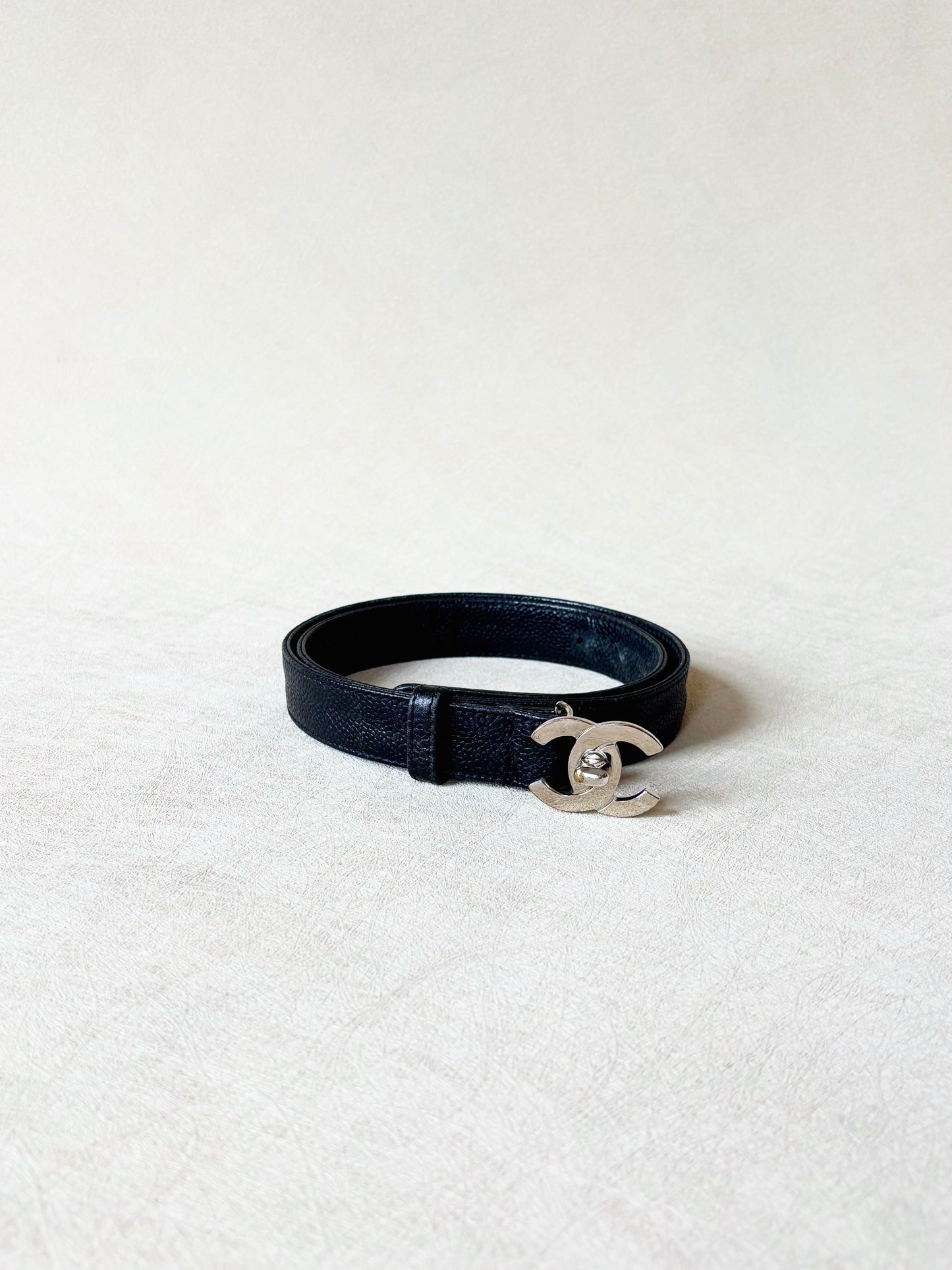 CHANEL Ceinture cuir caviar