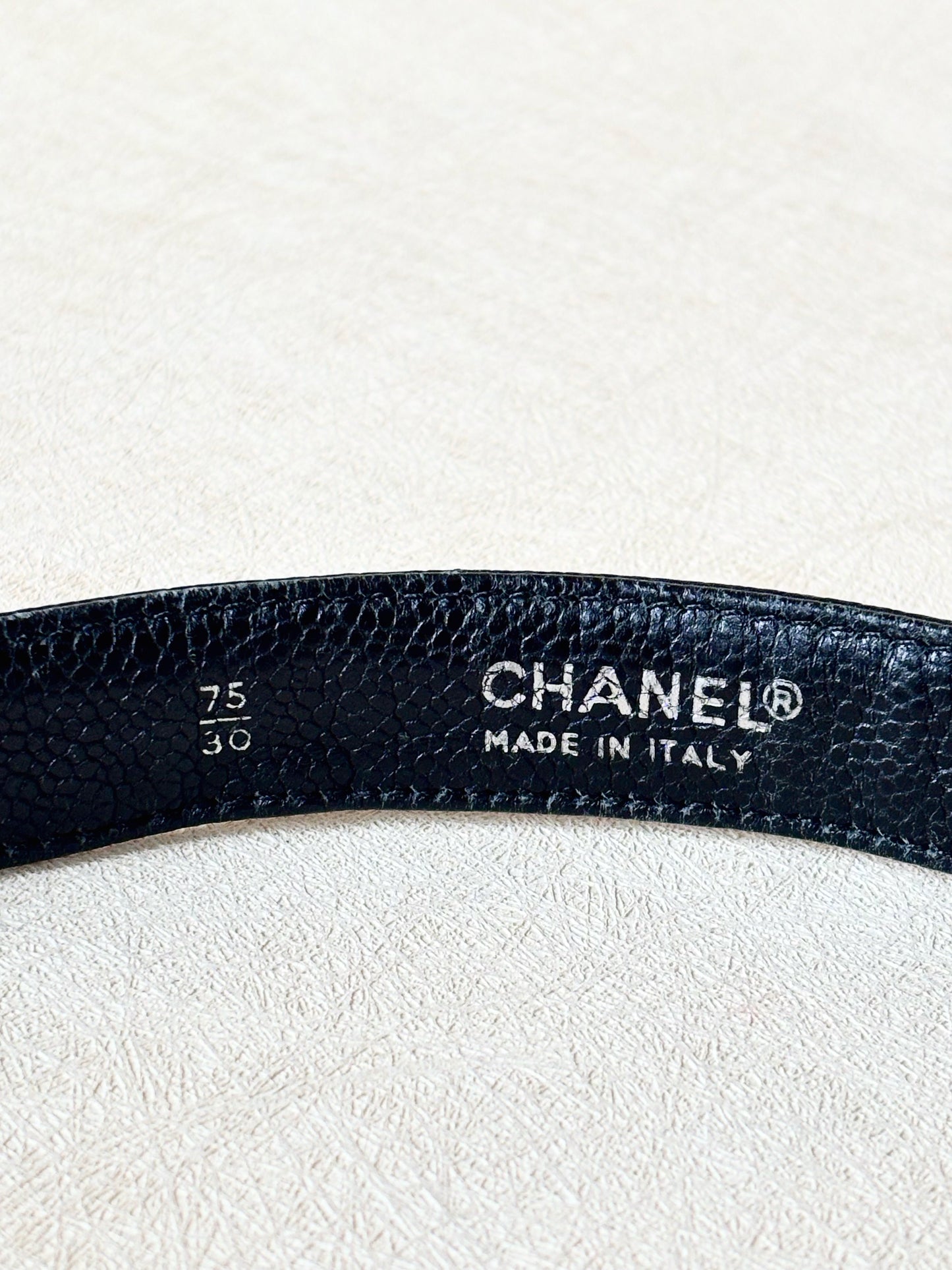 CHANEL Ceinture cuir caviar