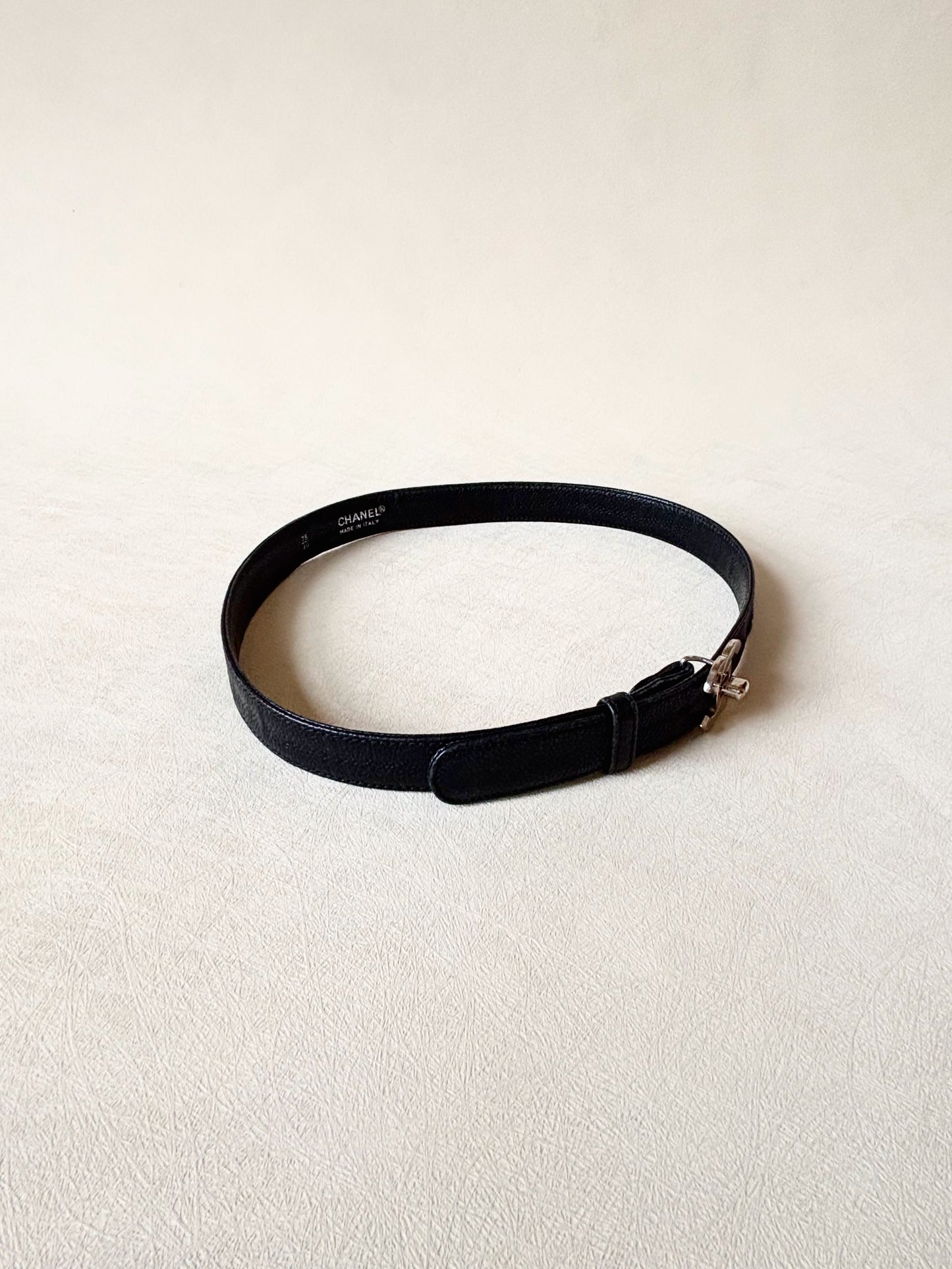 CHANEL Ceinture cuir caviar