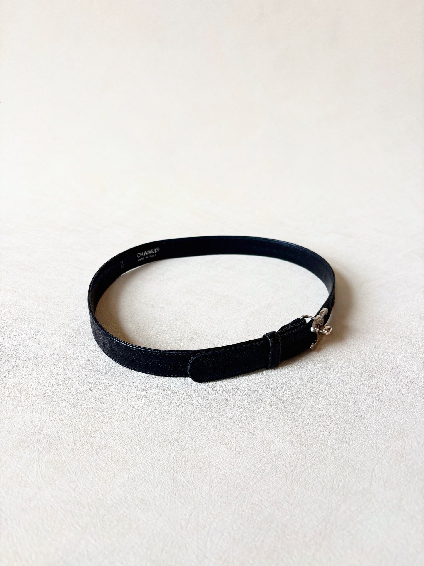 CHANEL Ceinture cuir caviar