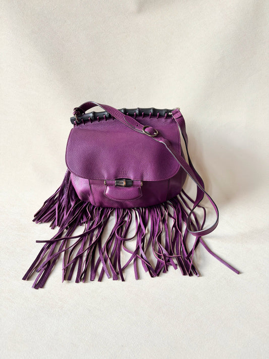 GUCCI Sac à franges Bambou