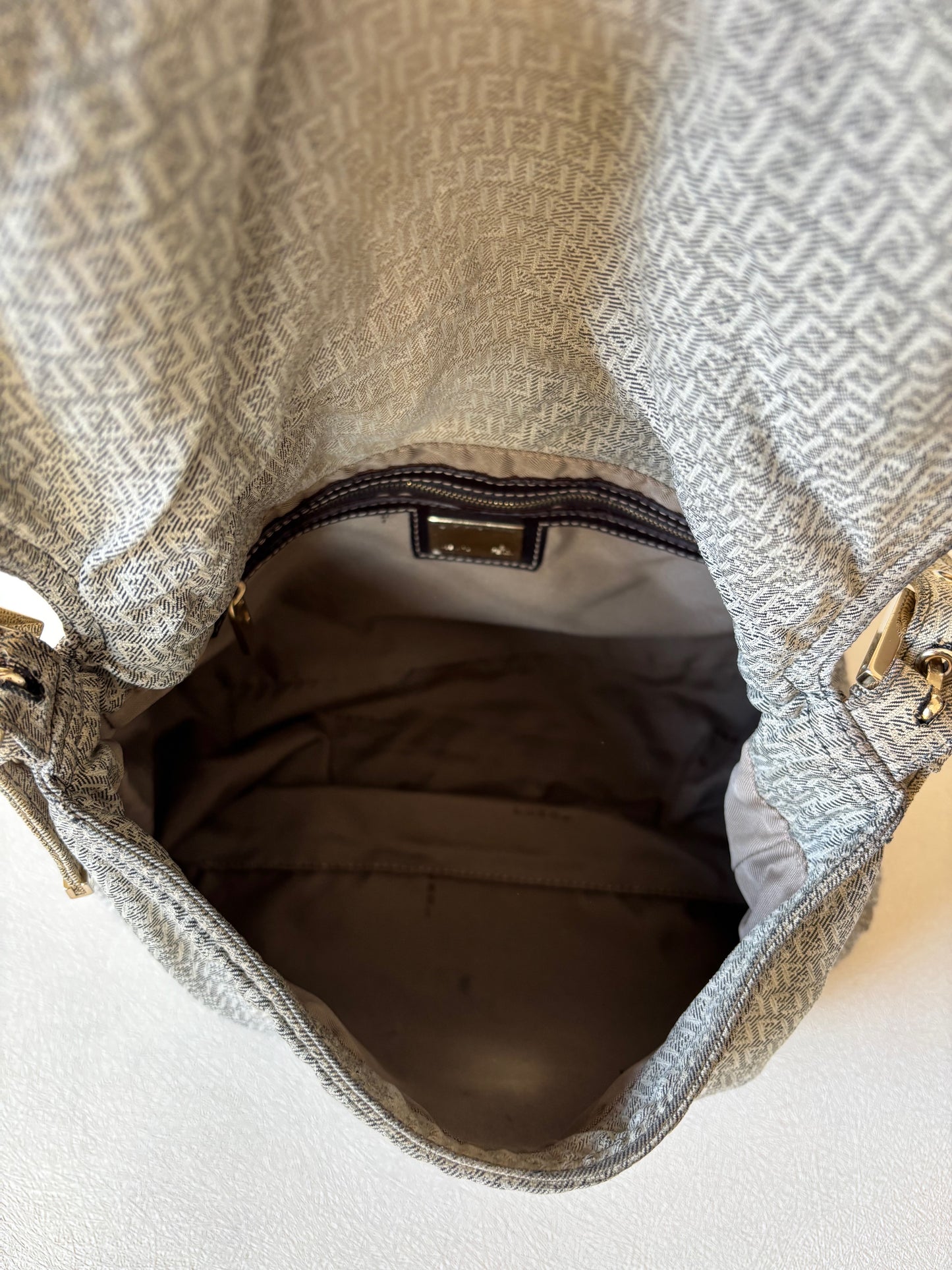 FENDI Sac Mamma Baguette Denim