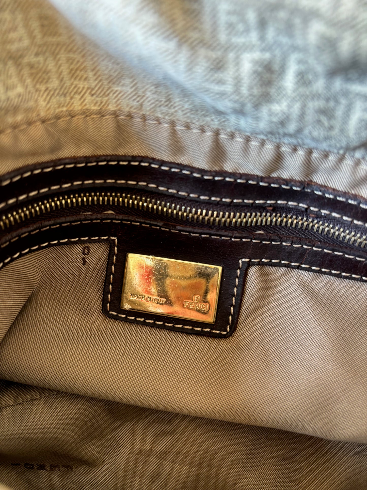 FENDI Sac Mamma Baguette Denim
