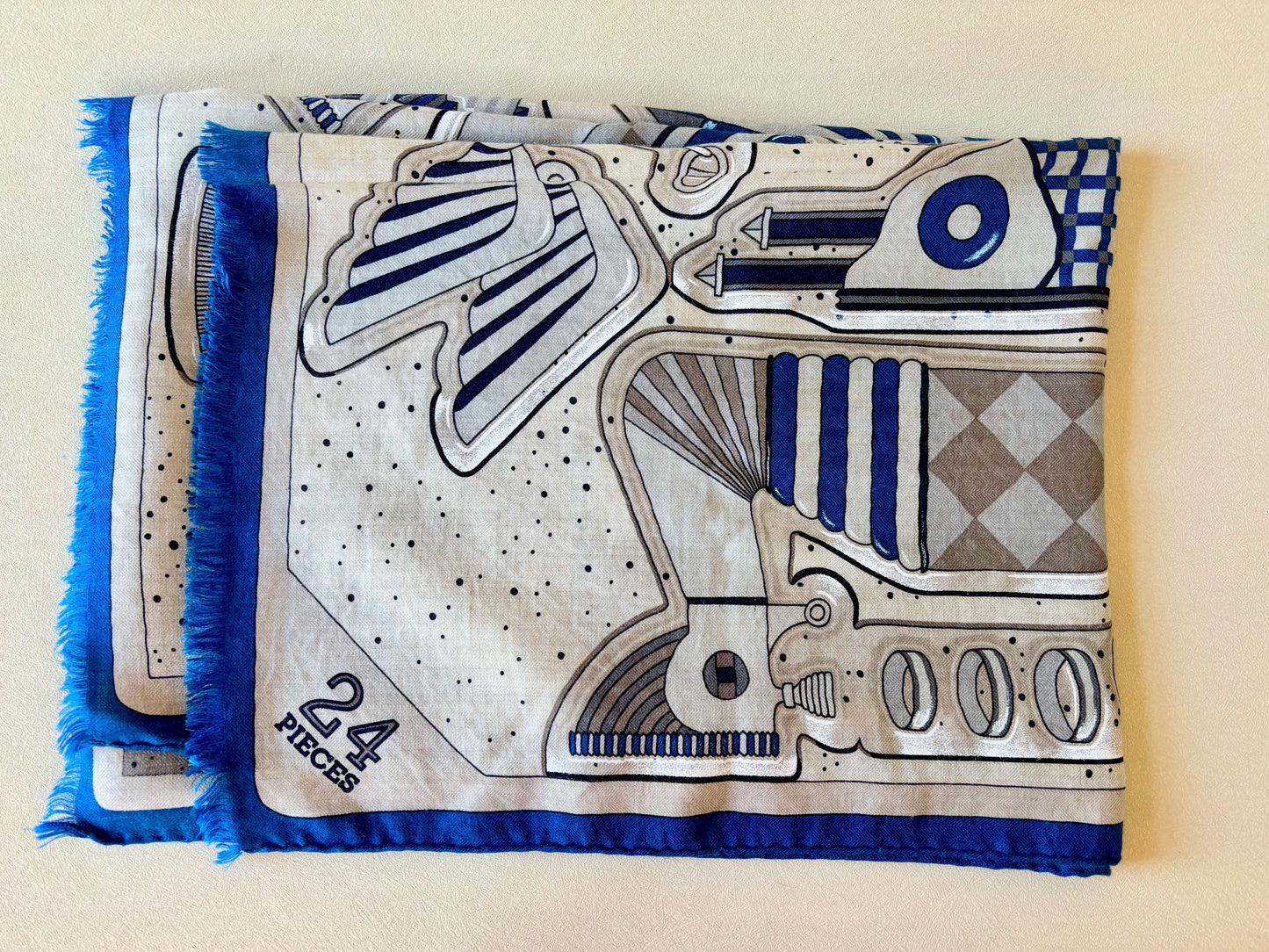 HERMÈS Châle Rectangle Cosmic Horse Set