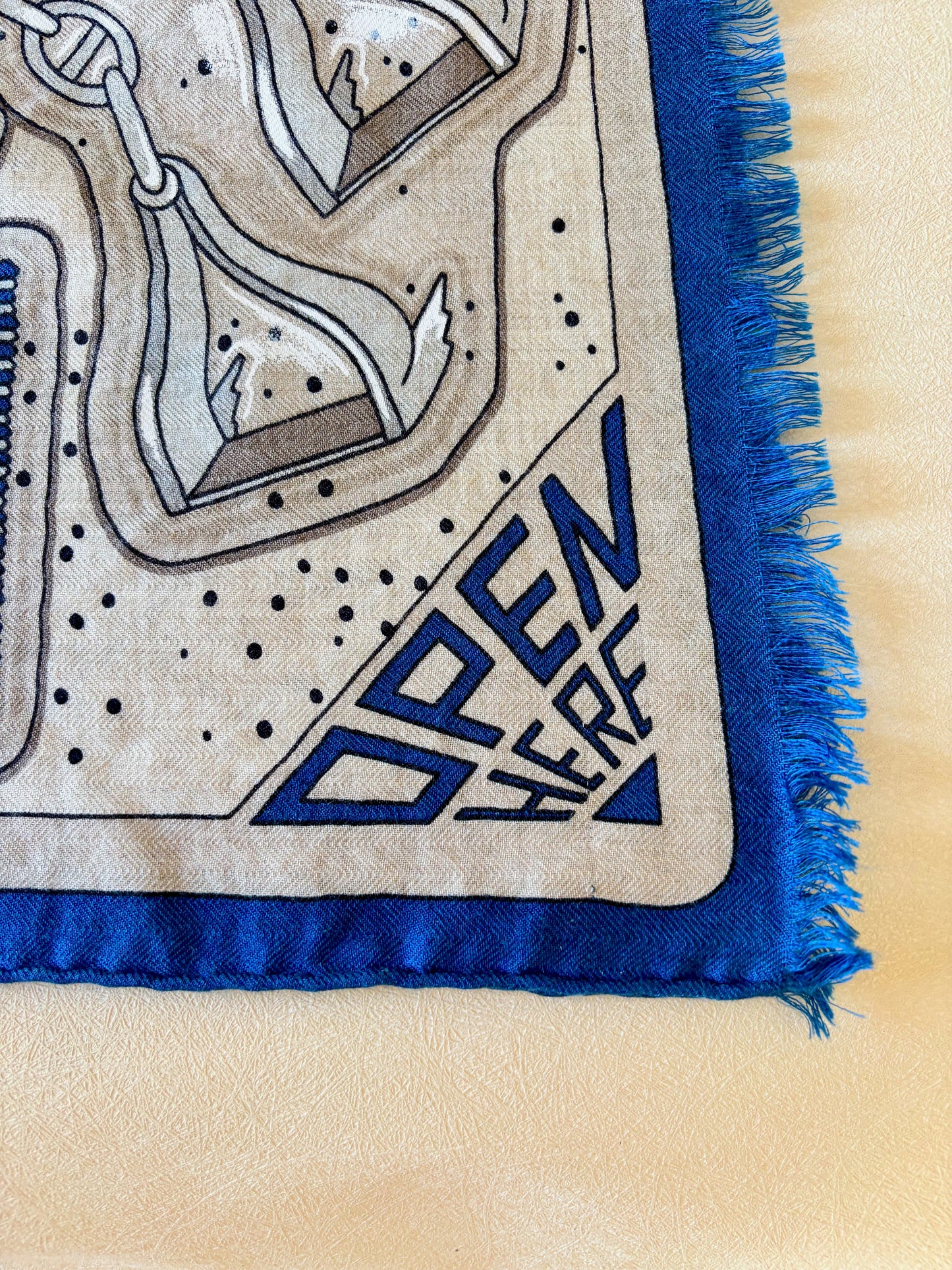 HERMÈS Châle Rectangle Cosmic Horse Set