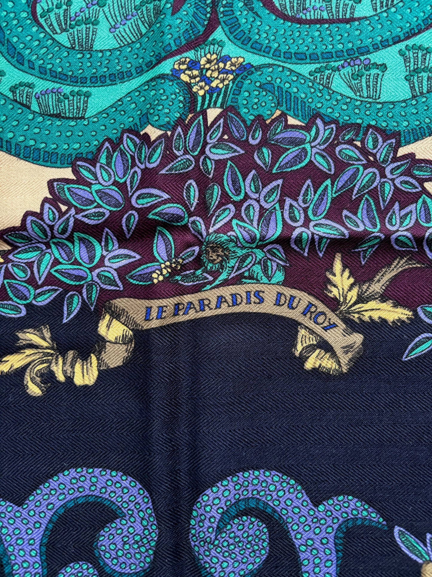 HERMÈS Châle cachemire et soie