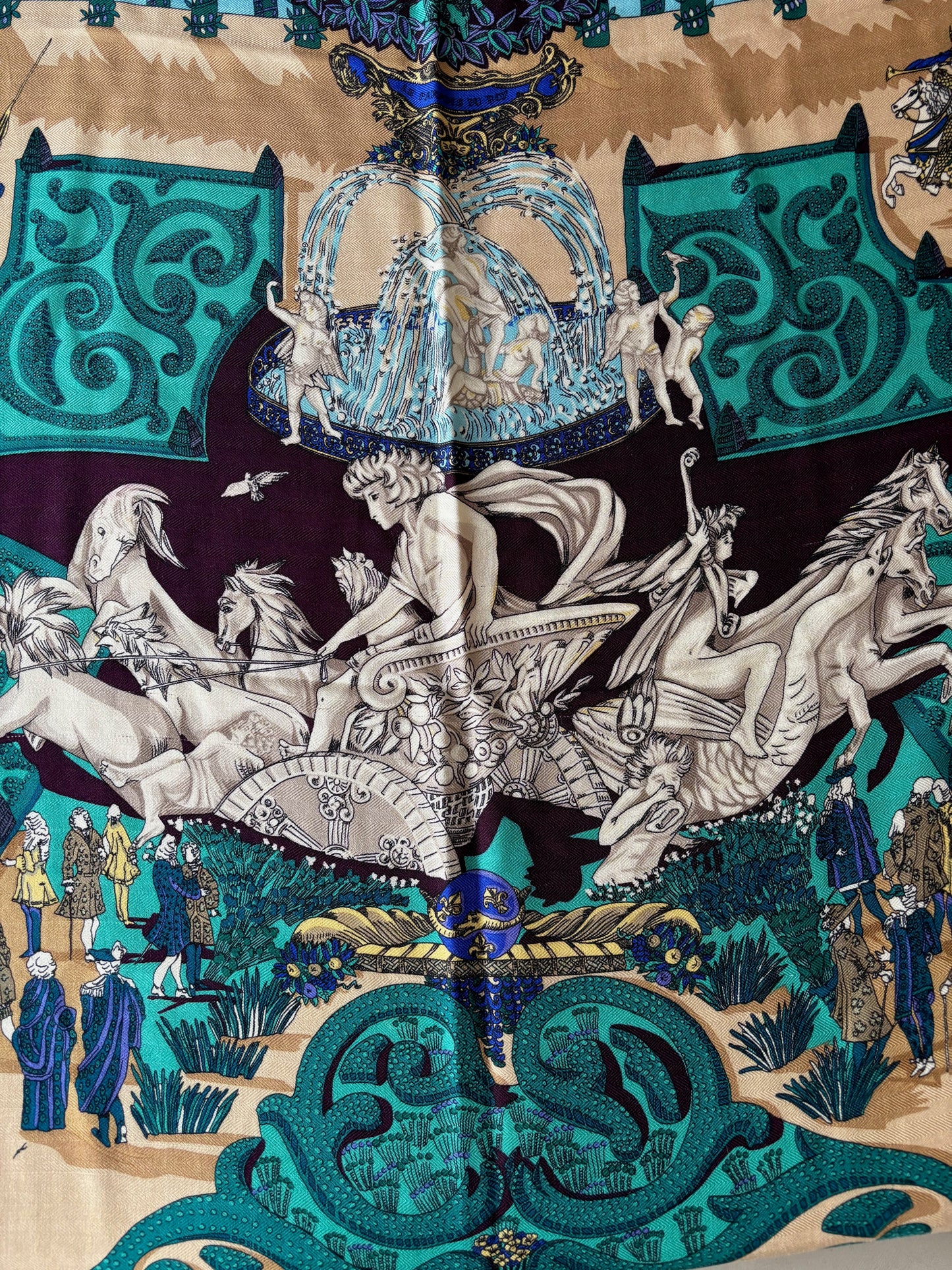 HERMÈS Châle cachemire et soie