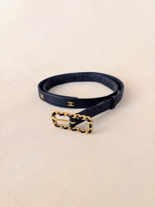 CHANEL Ceinture en cuir