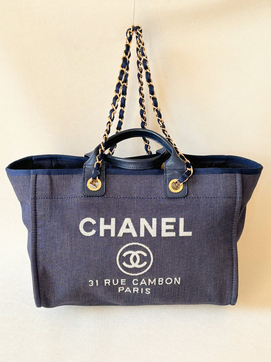 CHANEL Cabas Deauville Denim