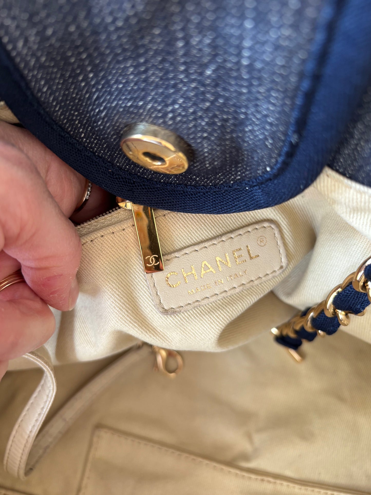 CHANEL Cabas Deauville denim