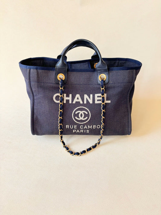 CHANEL Cabas Deauville denim