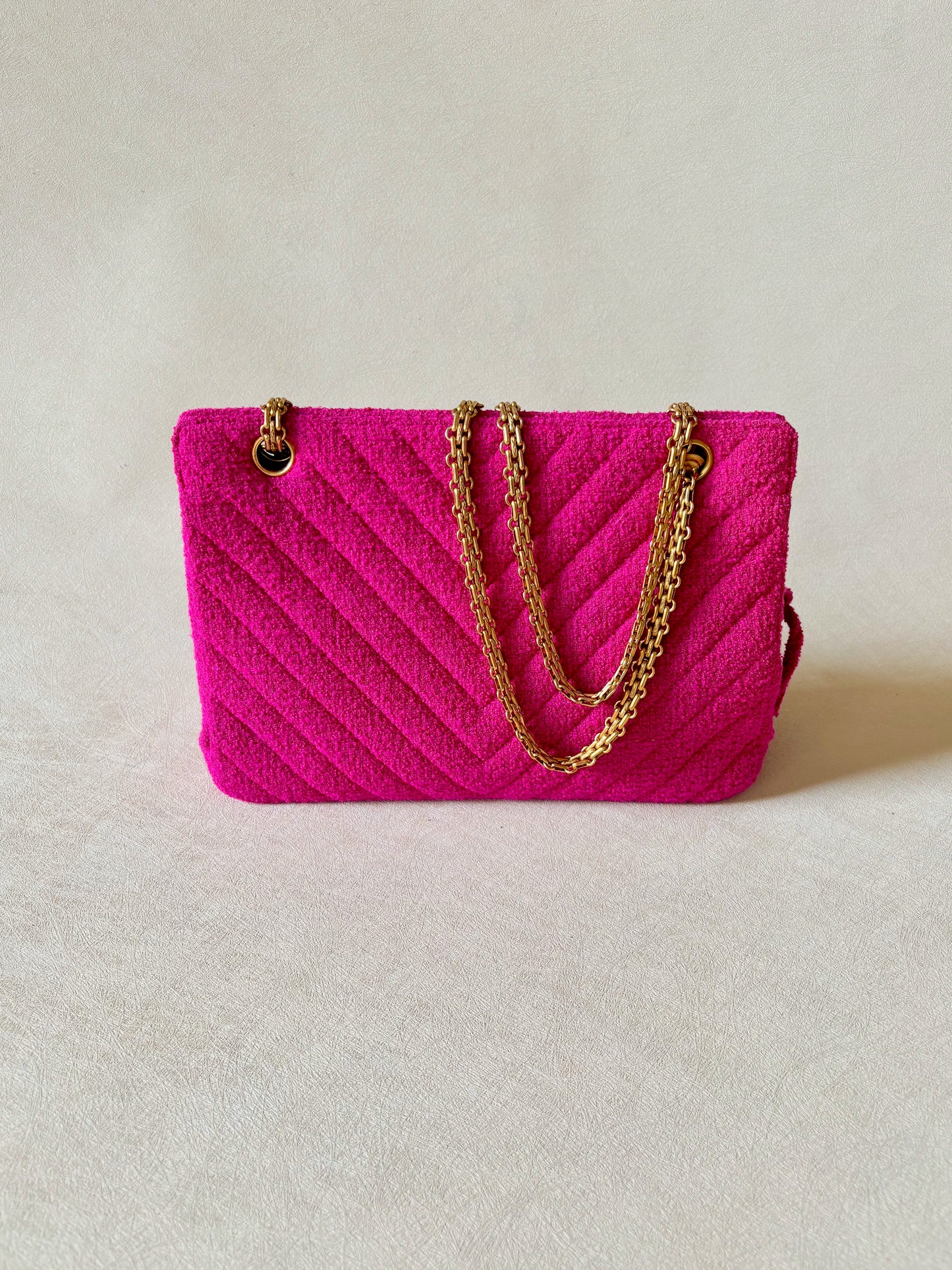 CHANEL Sac tweed rose