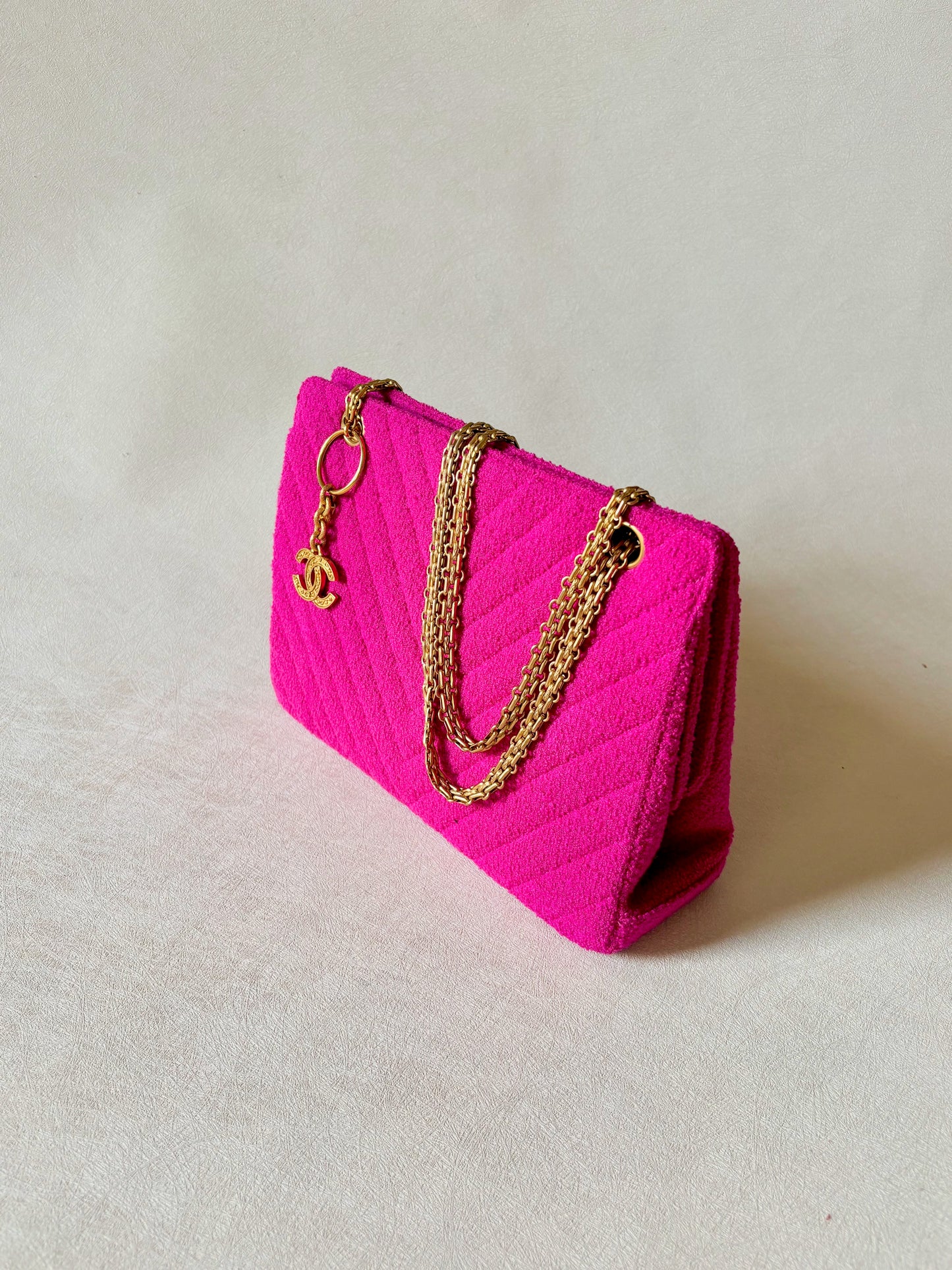 CHANEL Sac tweed rose