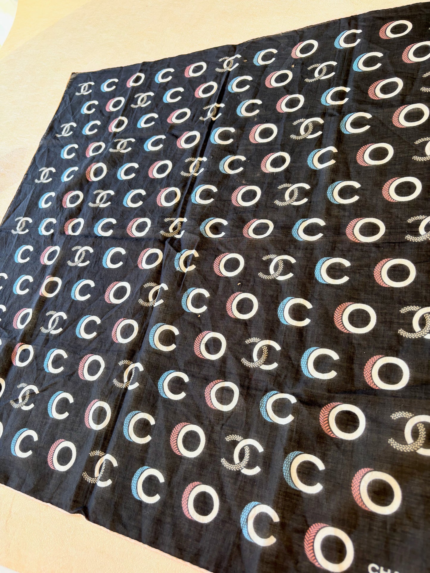 CHANEL Foulard en coton