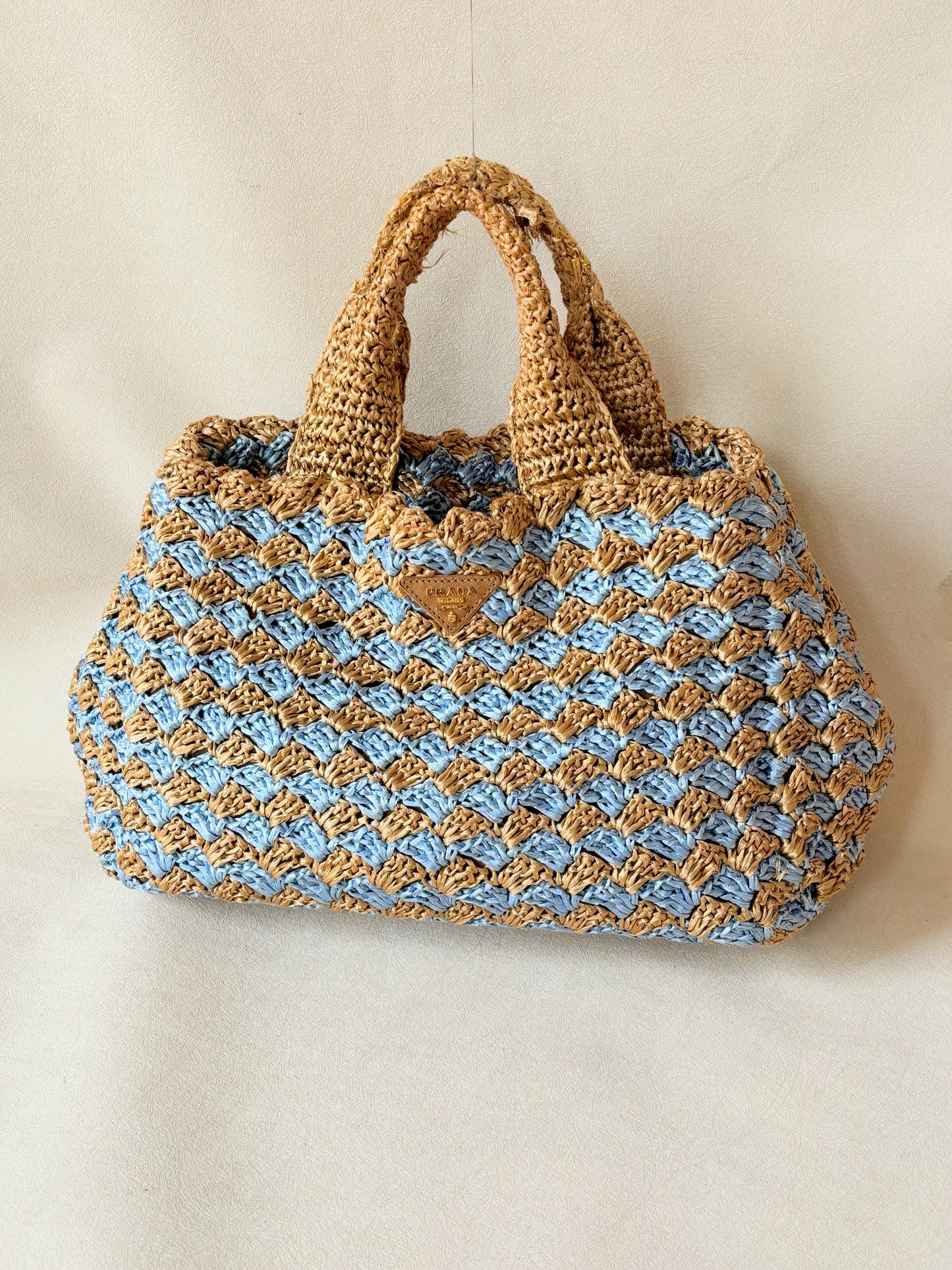PRADA Panier en Raphia