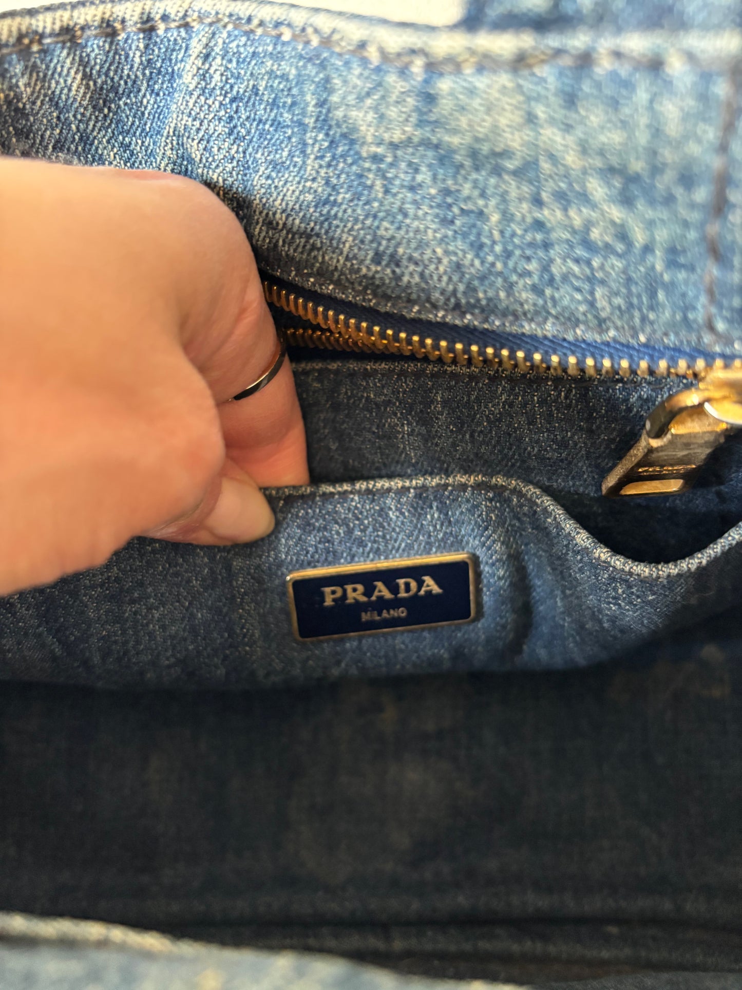 PRADA Sac Canapa denim
