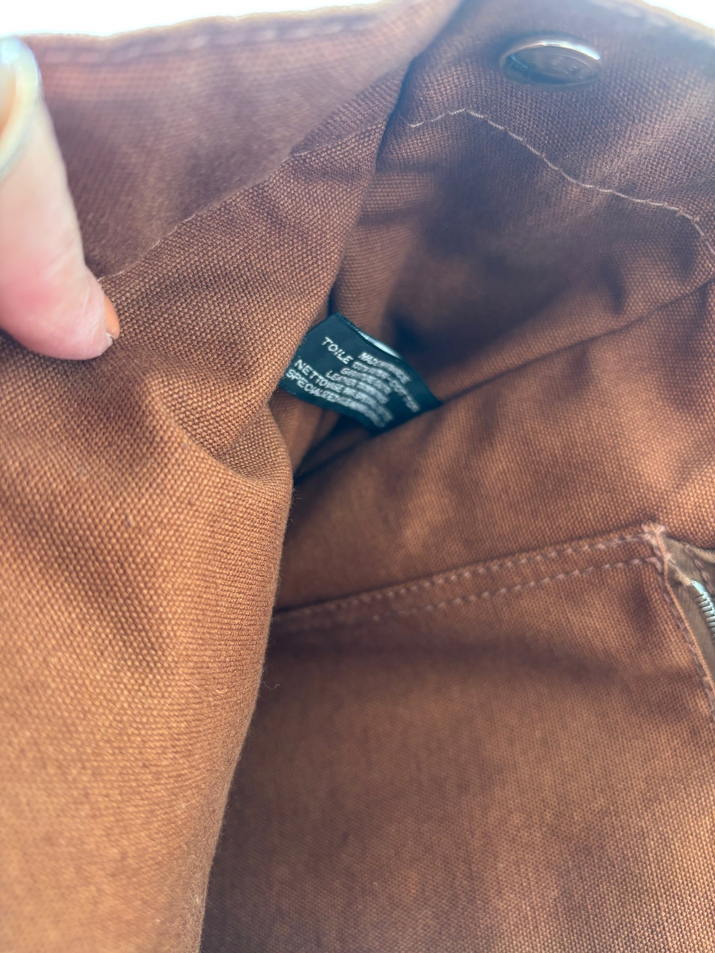 HERMÈS Sac Toto cuir et toile