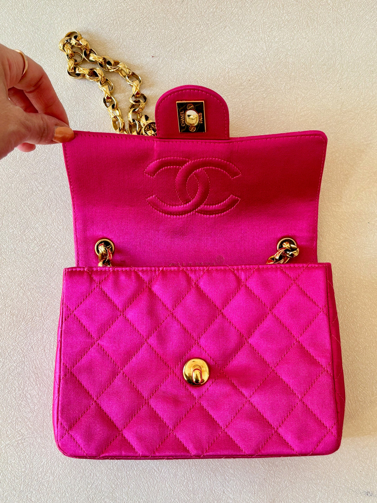 CHANEL Sac Timeless Satin Rose