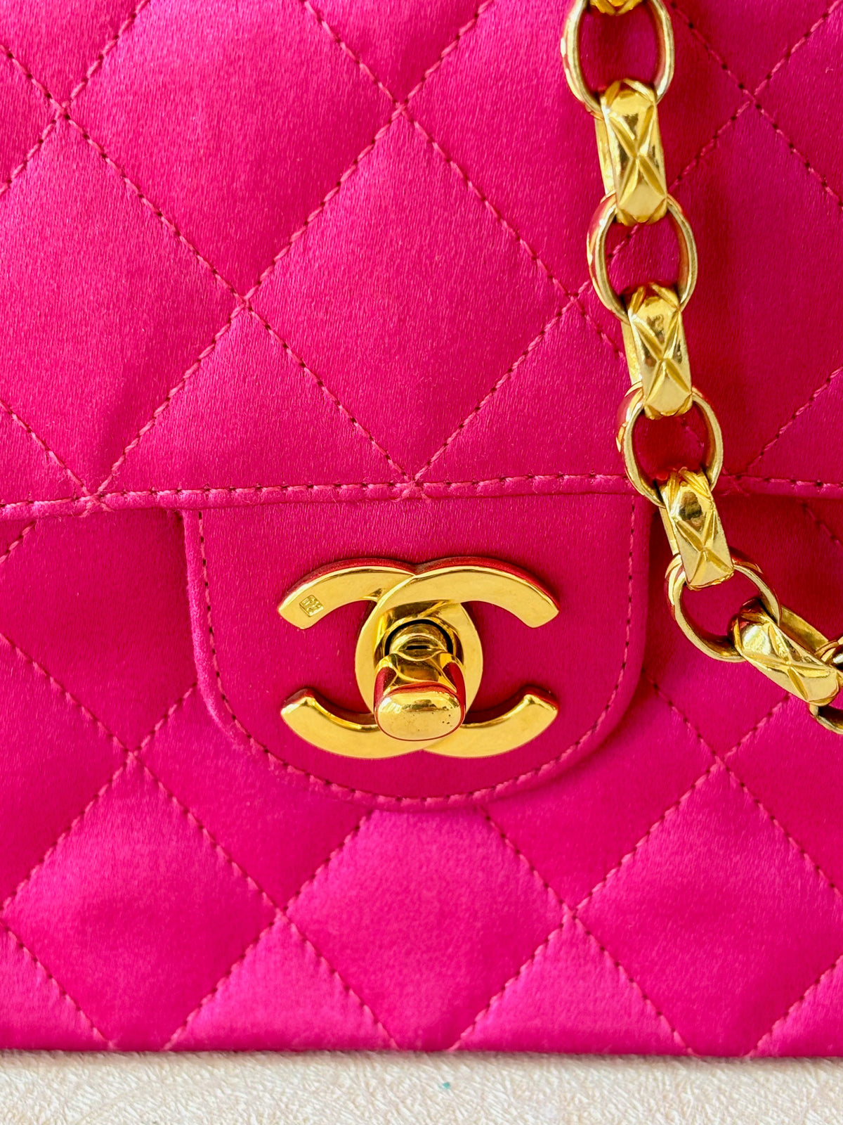 CHANEL Sac Timeless Satin Rose