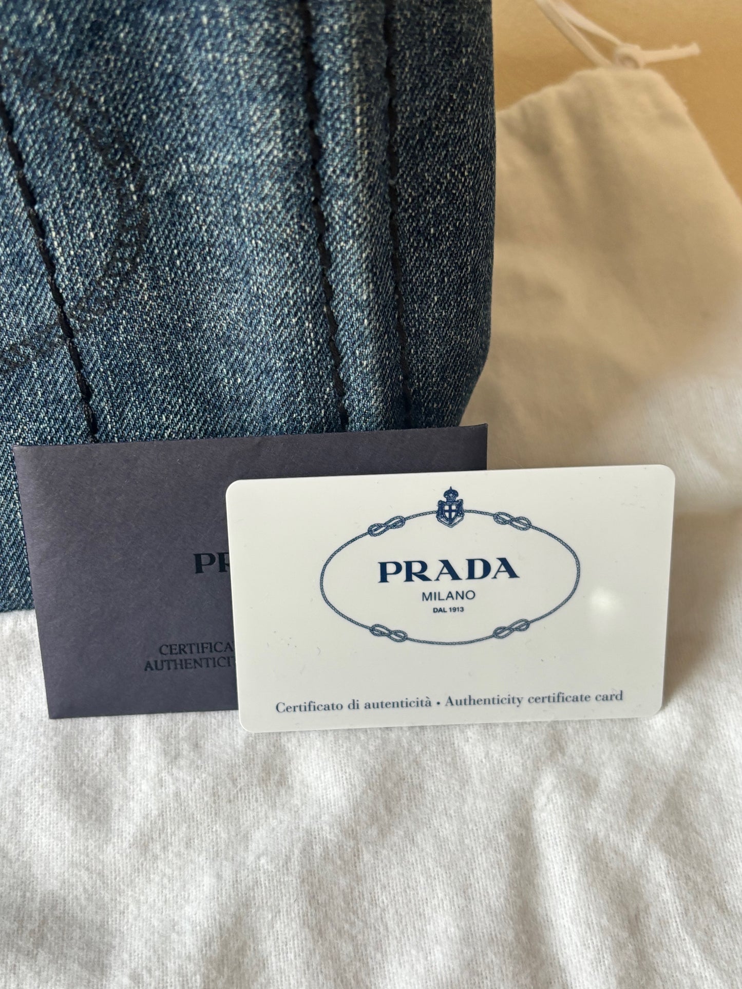 PRADA Sac Canapa denim