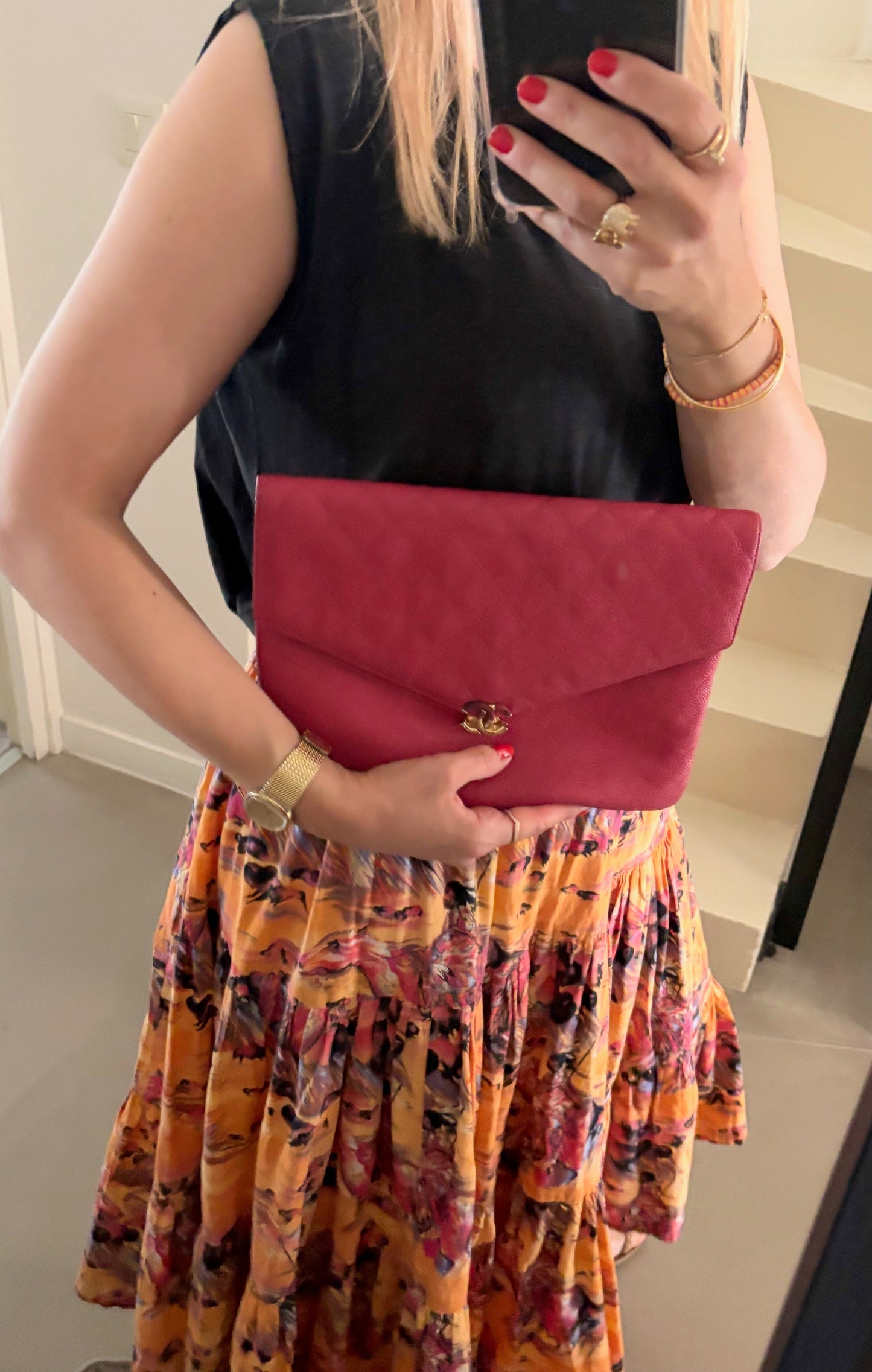 CHANEL Pochette cuir caviar