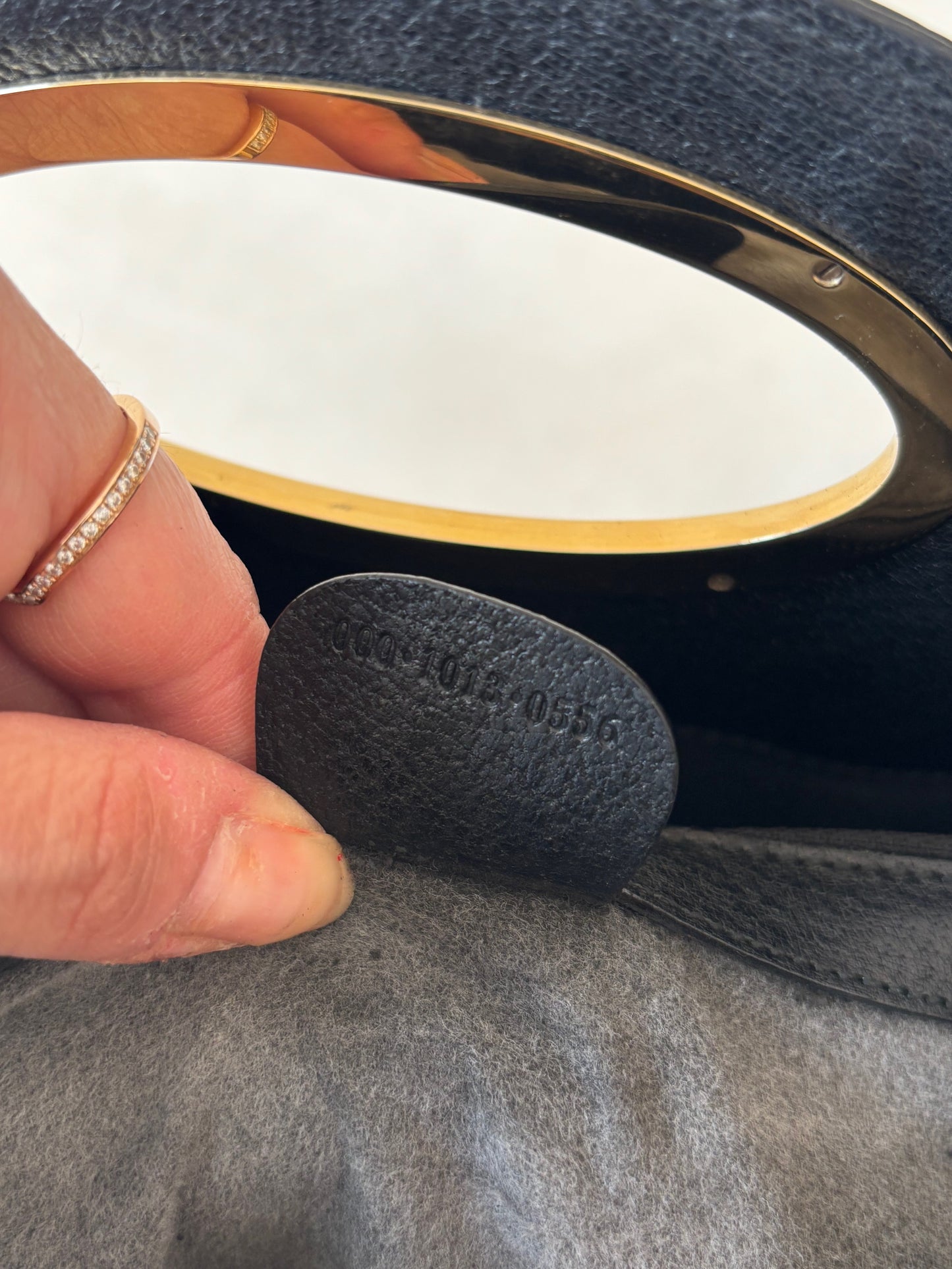 GUCCI Sac en cuir noir