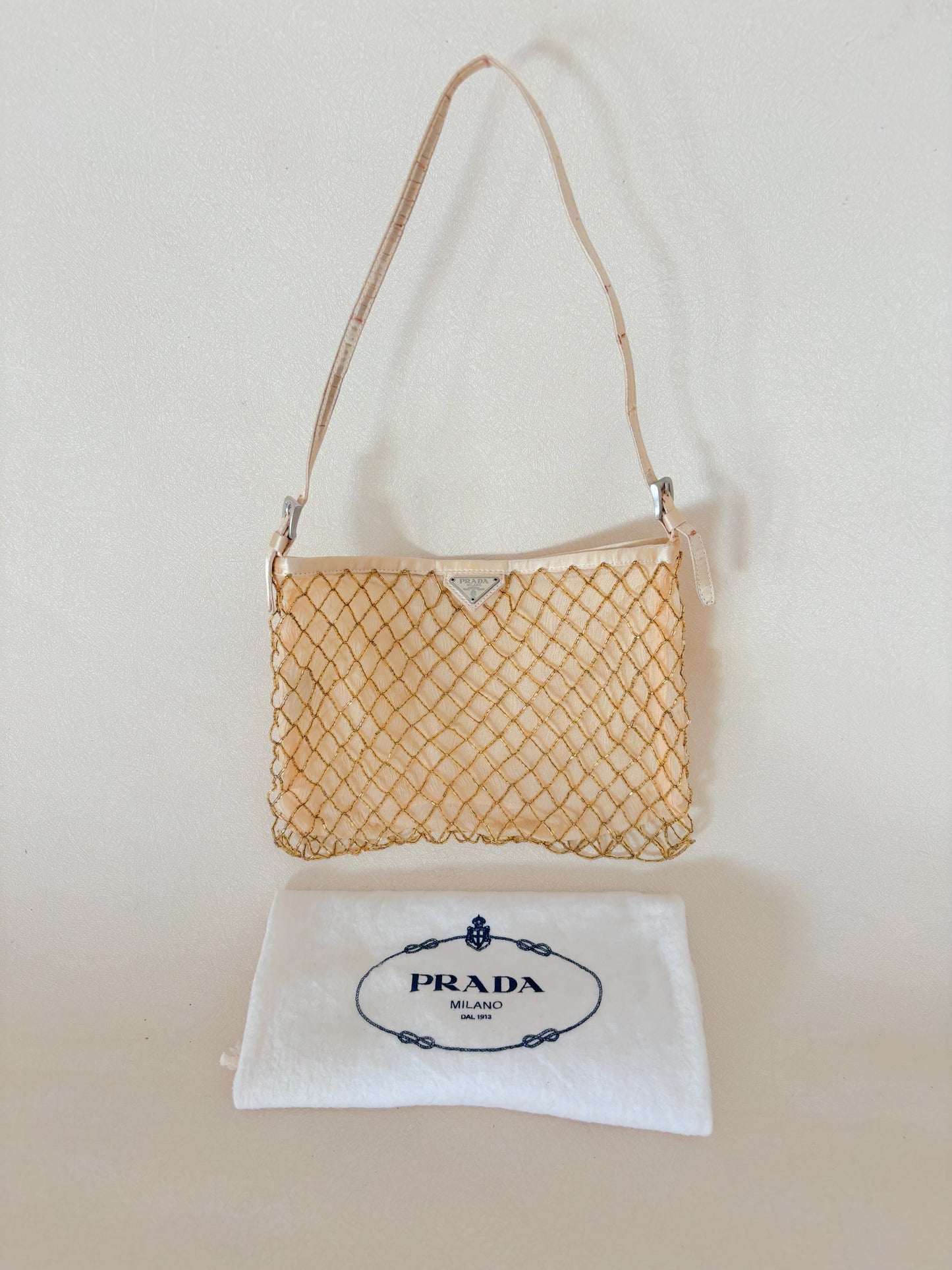 PRADA Sac en soie et perles