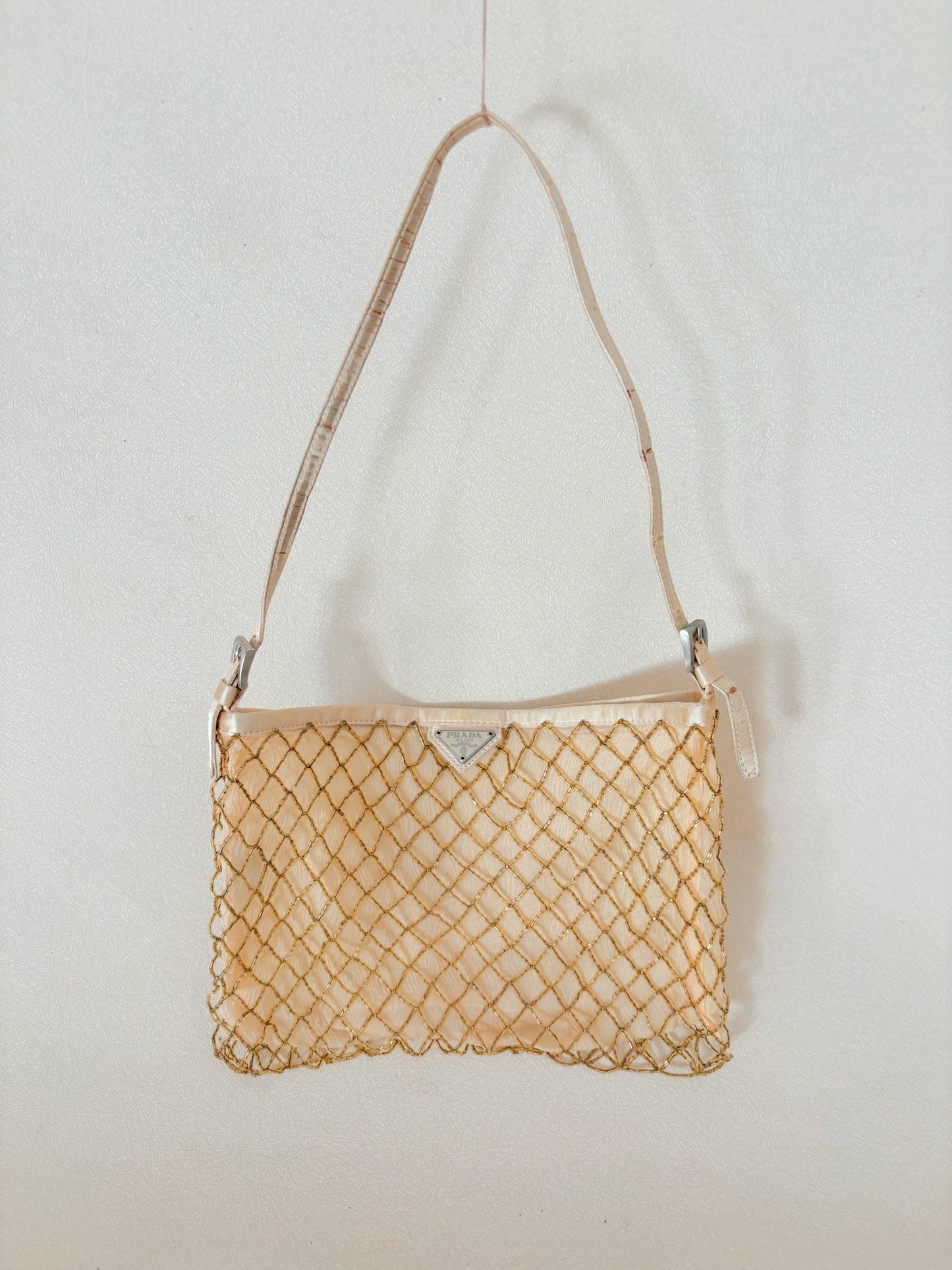 PRADA Sac en soie et perles