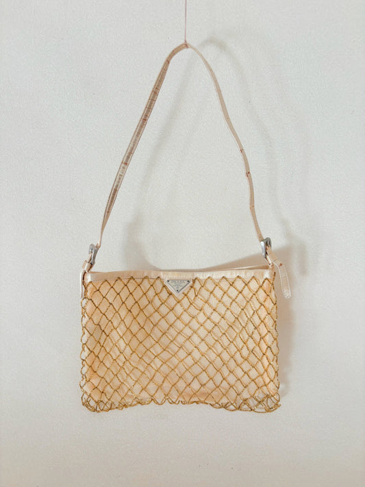 PRADA Sac en soie et perles