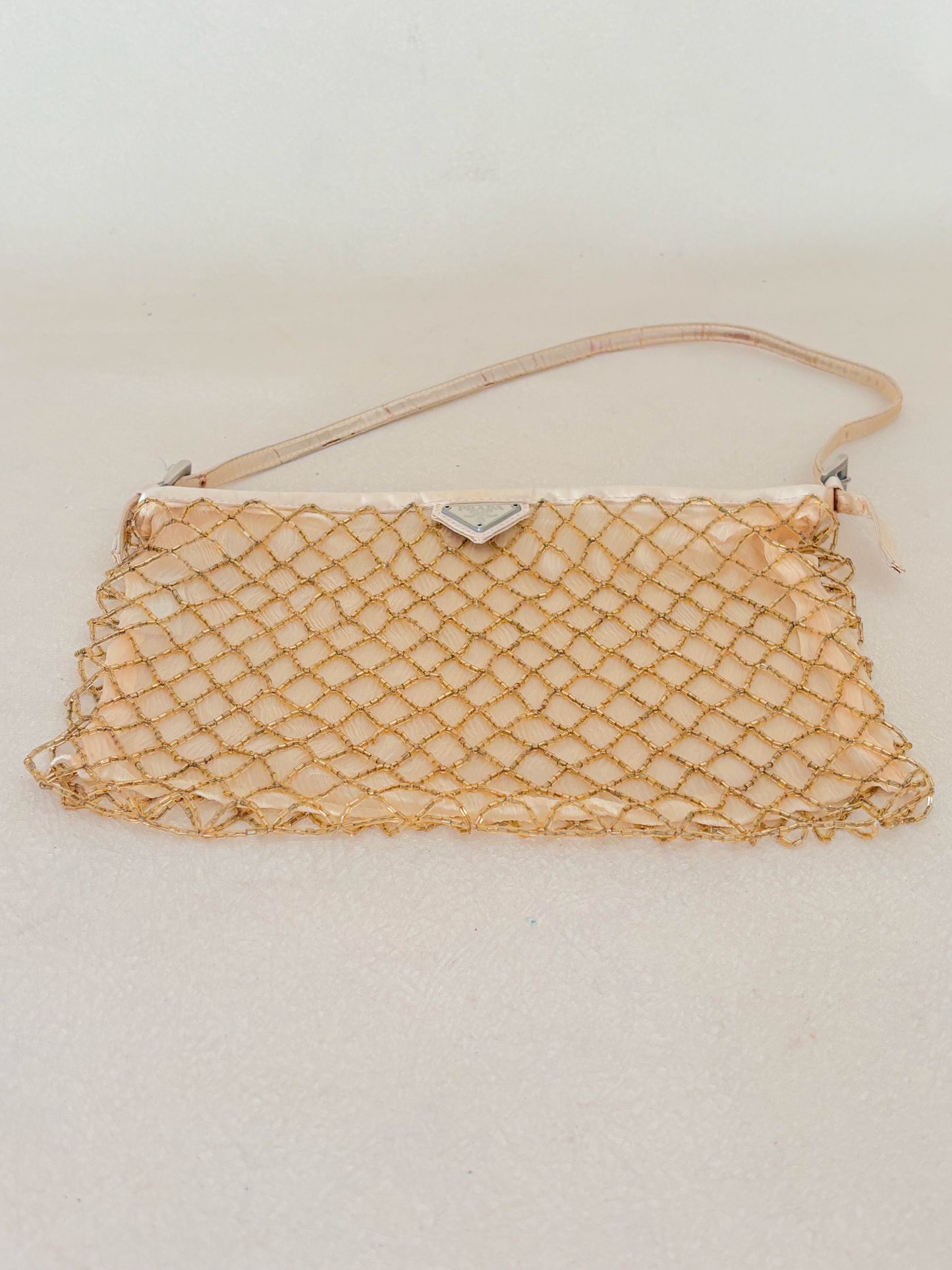 PRADA Sac en soie et perles