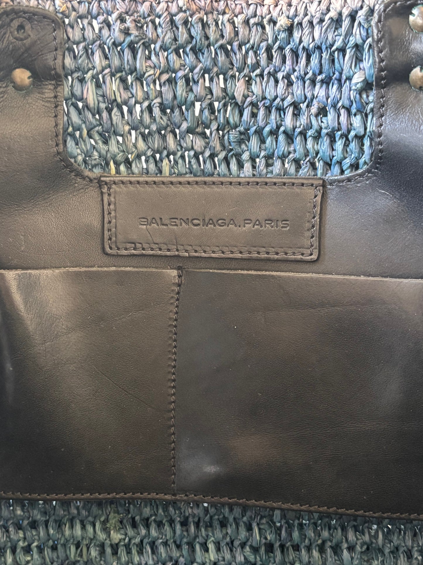 BALENCIAGA Panier en raphia