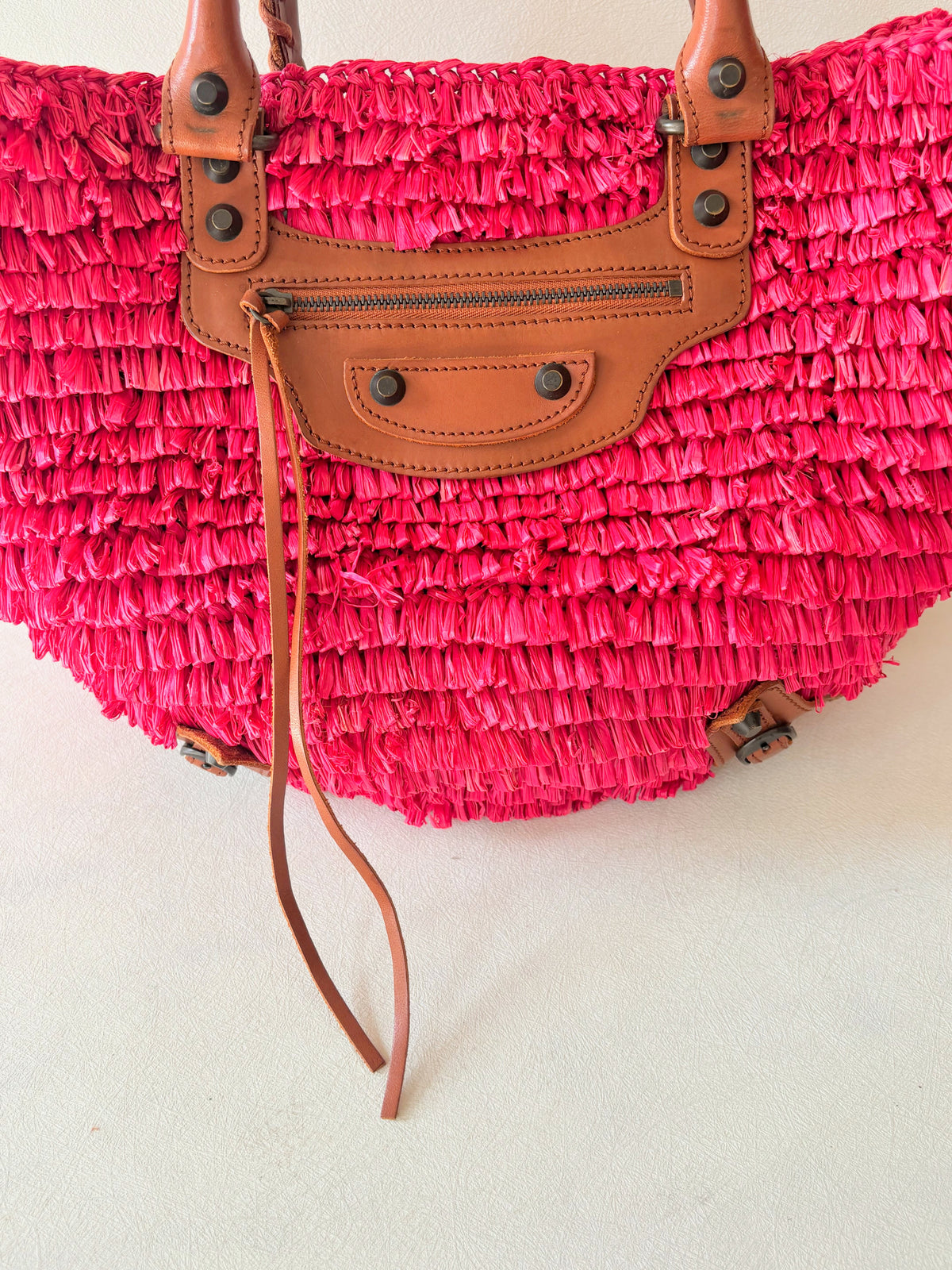BALENCIAGA Sac Panier Raphia