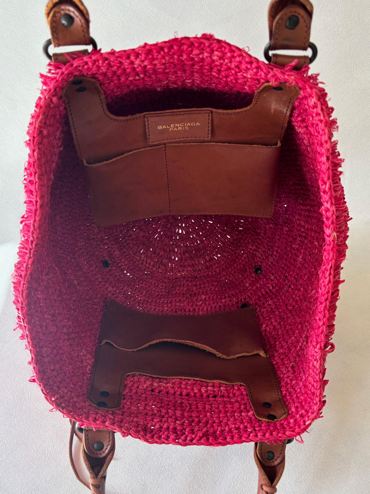 BALENCIAGA Sac Panier Raphia