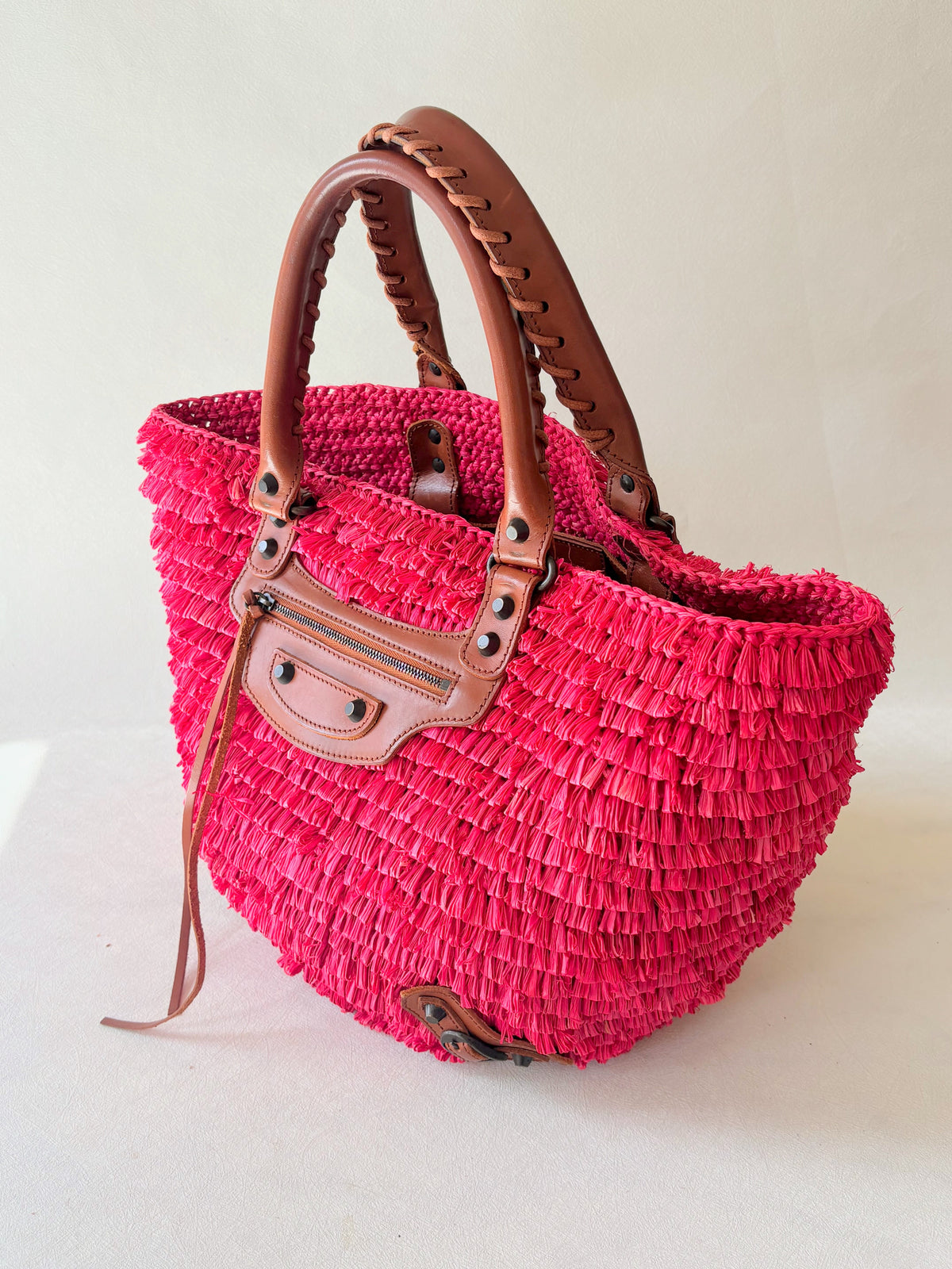 BALENCIAGA Sac Panier Raphia