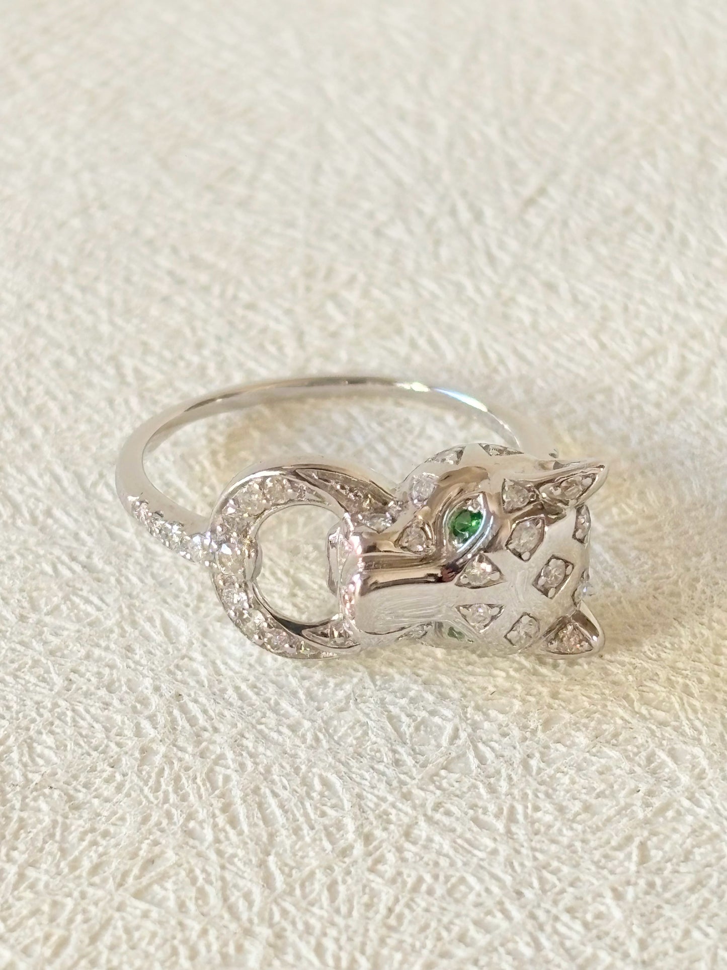 Bague Panthère Or blanc