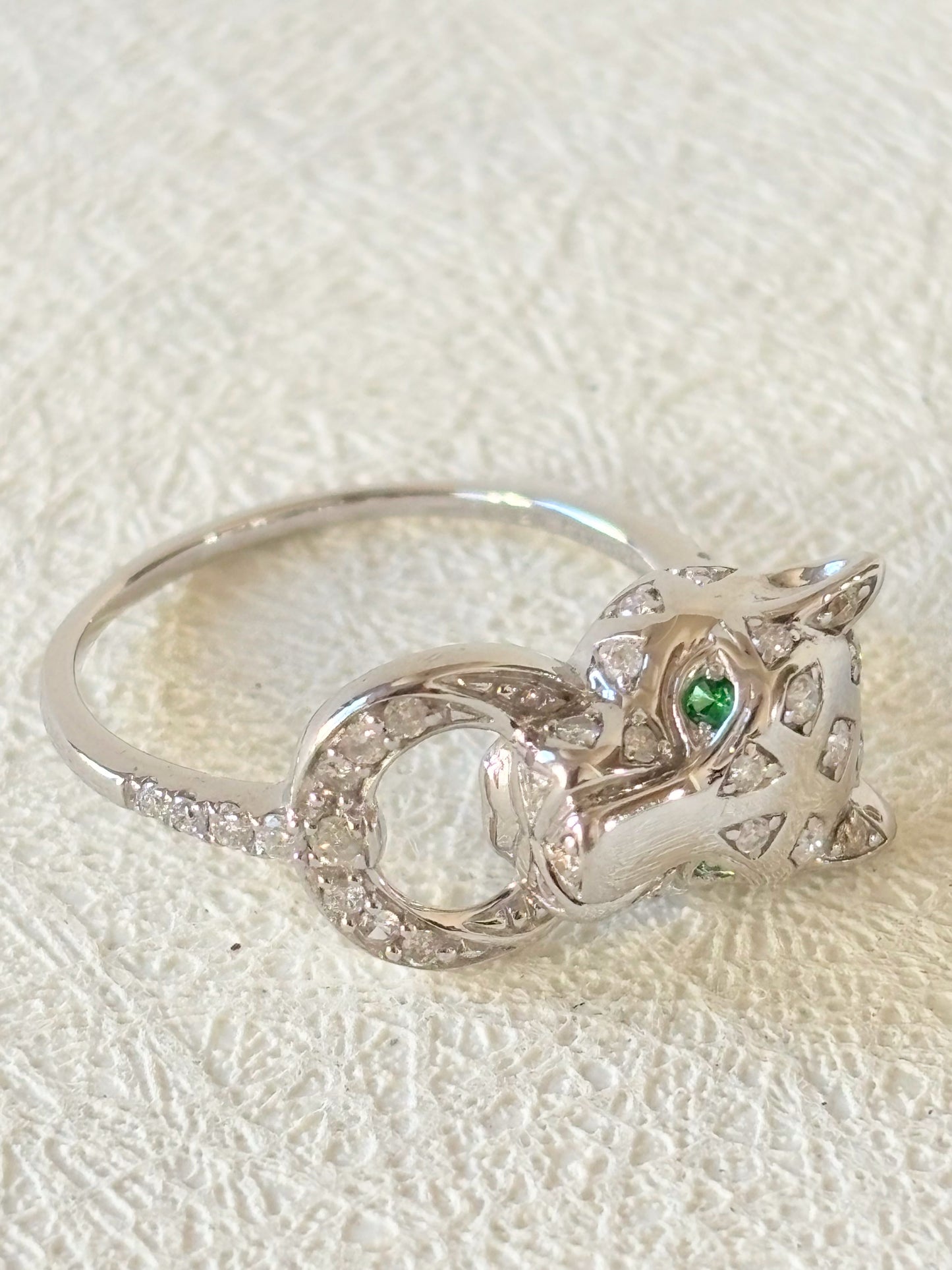 Bague Panthère Or blanc