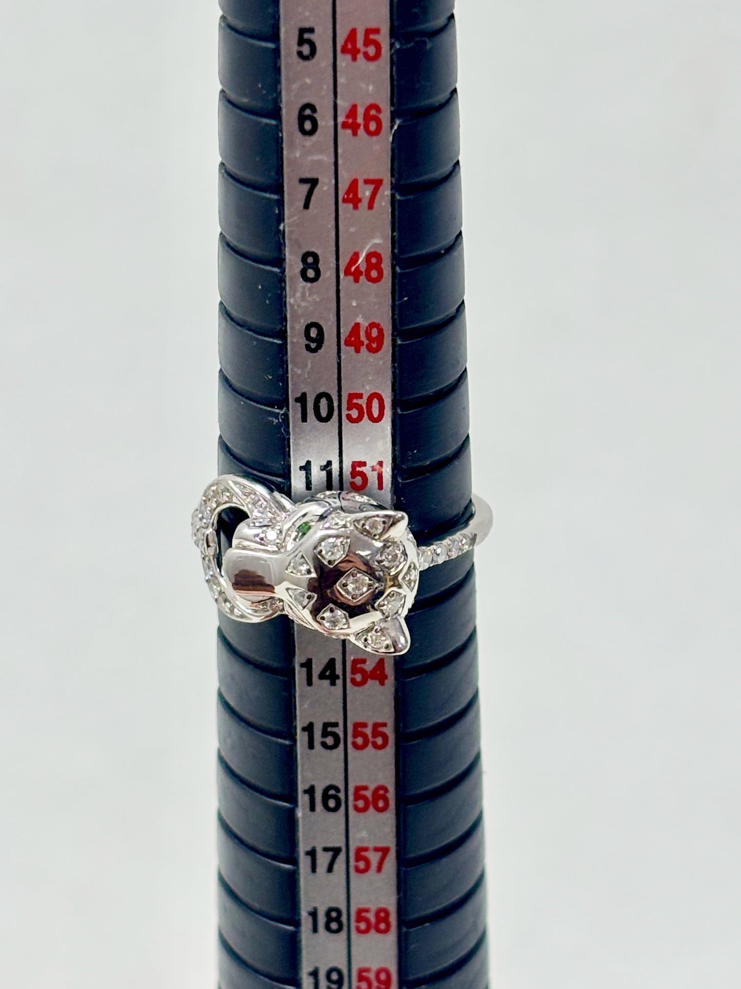 Bague Panthère Or blanc