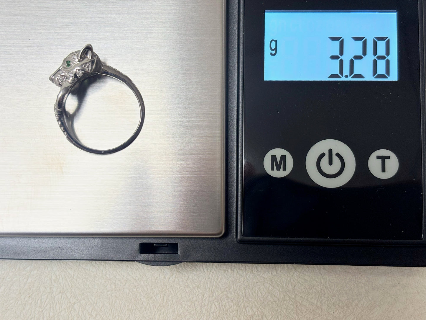 Bague Panthère Or blanc