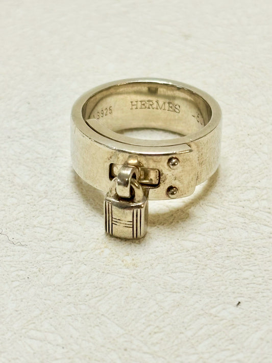 HERMÈS Bague Kelly Cadenas Argent